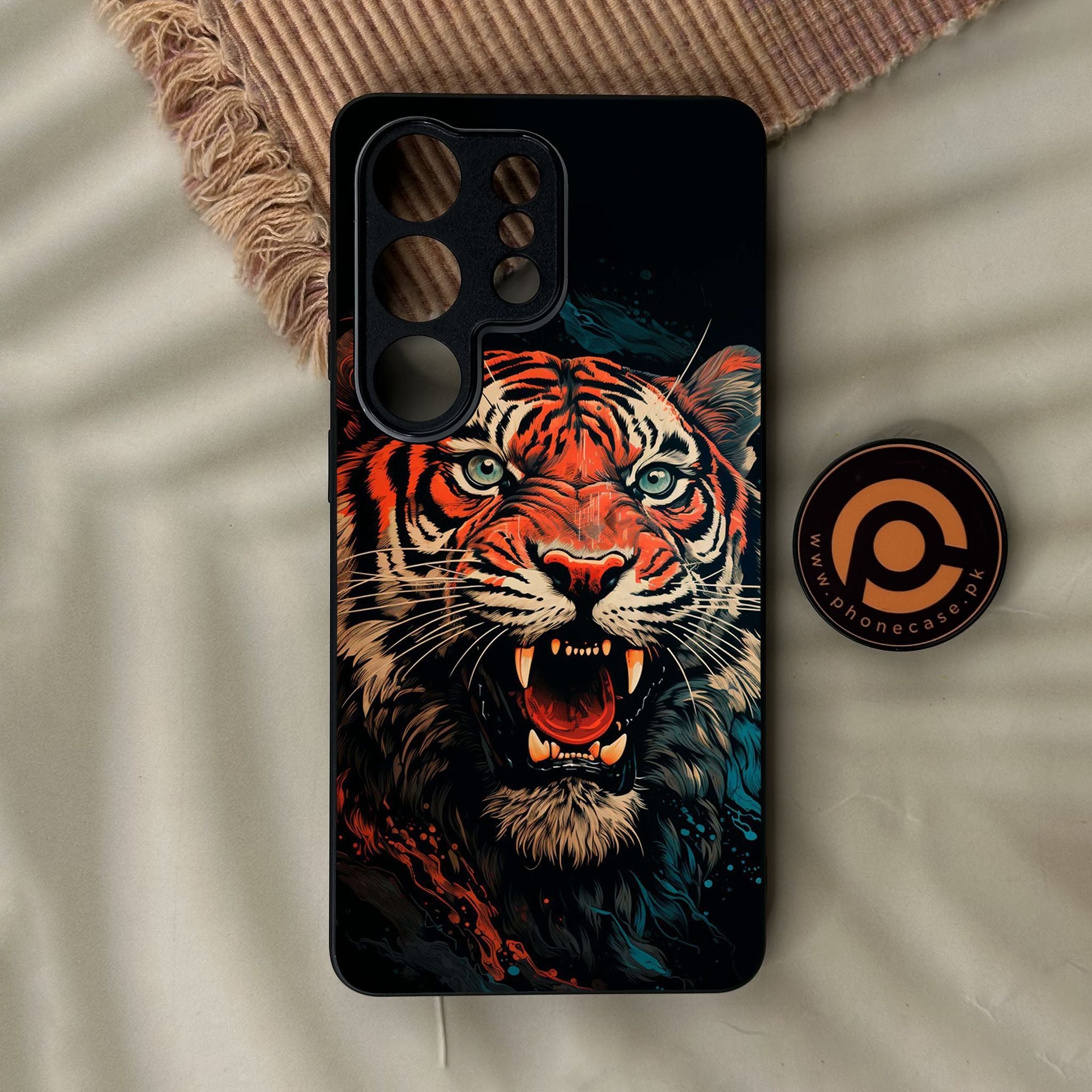 Galaxy S26 Ultra - Tiger 2.0 Design 3 - Premium Metal Printed Soft Bumper Shock Proof Case