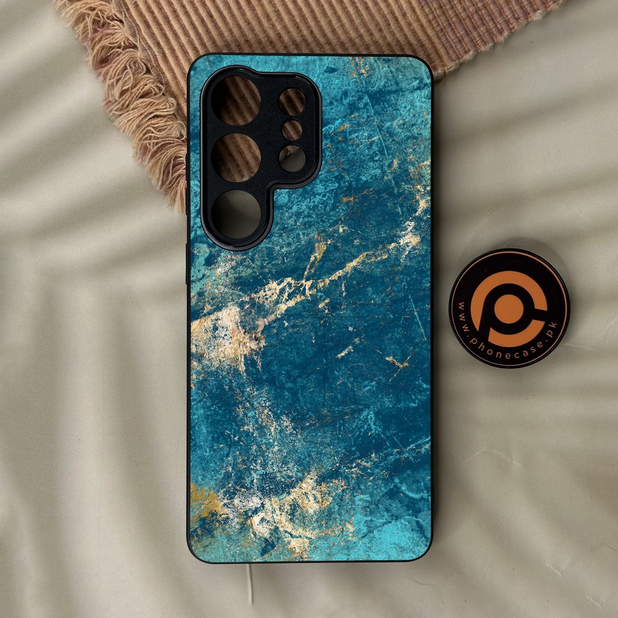 Galaxy S26 Ultra - Blue 2.0 Design 9 - Premium Metal Printed Soft Bumper Shock Proof Case