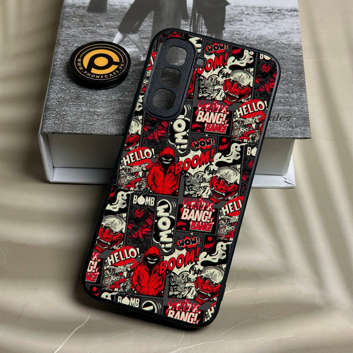 Infinix Hot 70 - Boom Red - Premium Metal Printed Soft Bumper Shock Proof Case