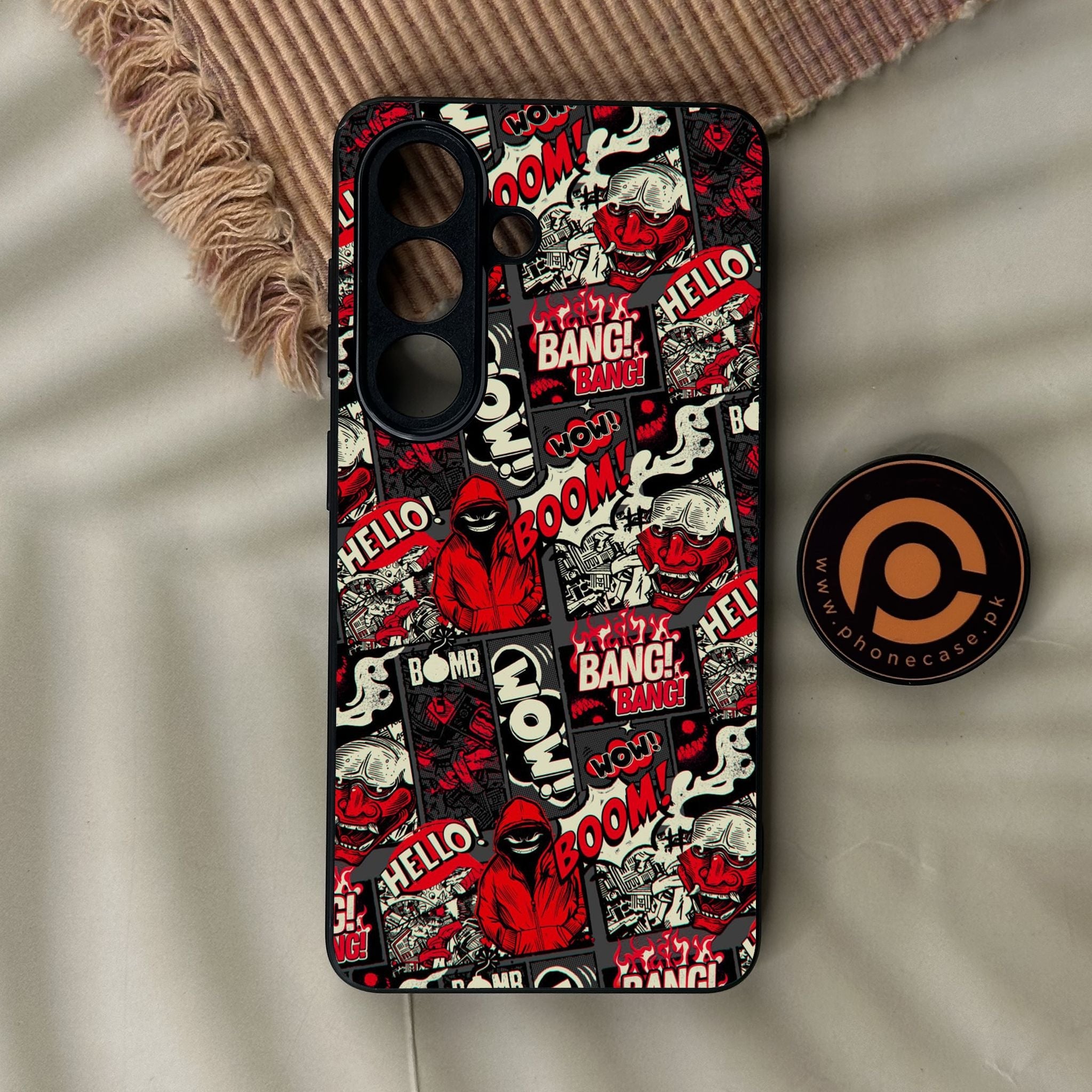 Galaxy S26 - Boom Red - Premium Metal Printed Soft Bumper Shock Proof Case