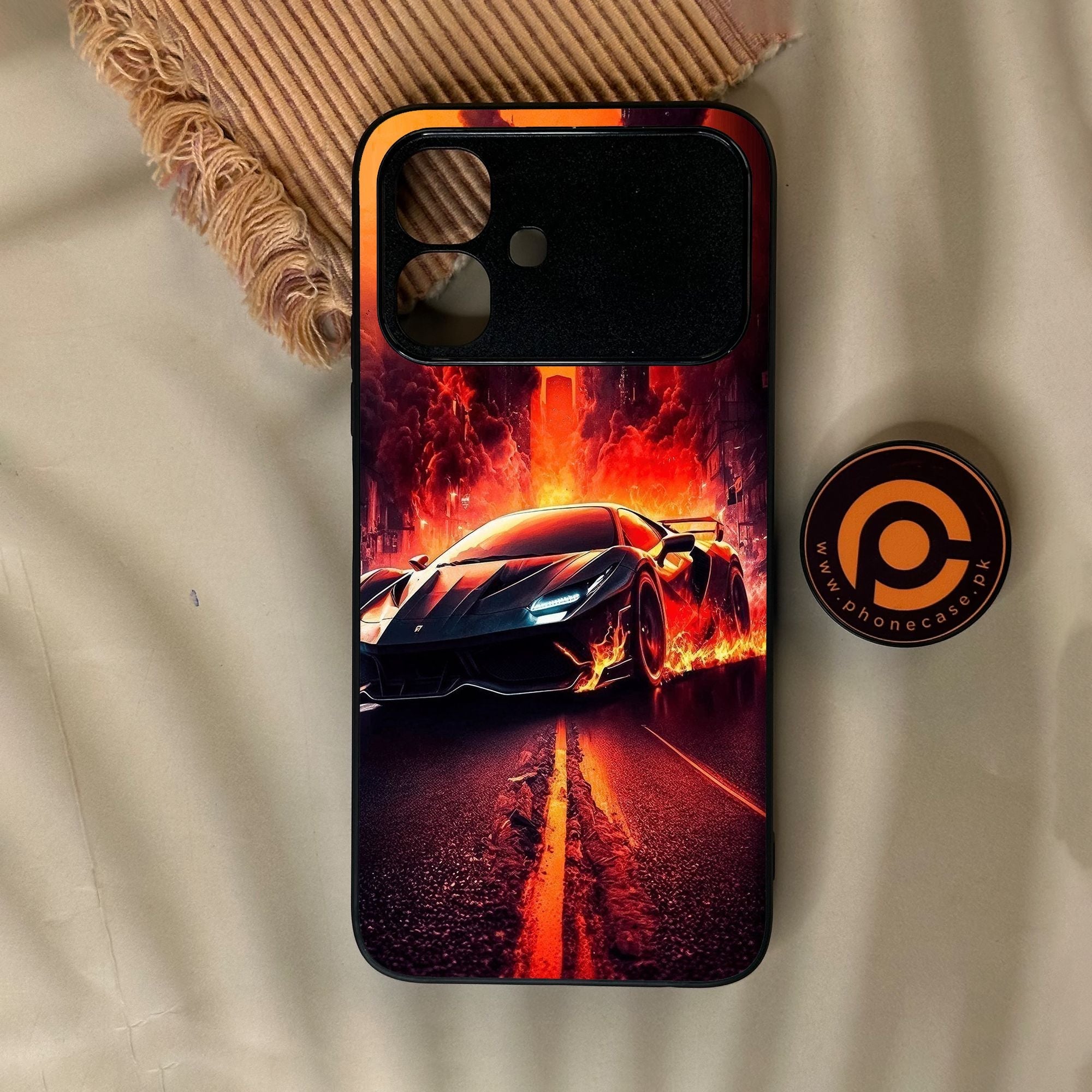 Infinix Smart 20 - Racing Design 1 - Premium Metal Printed Soft Bumper Shock Proof Case