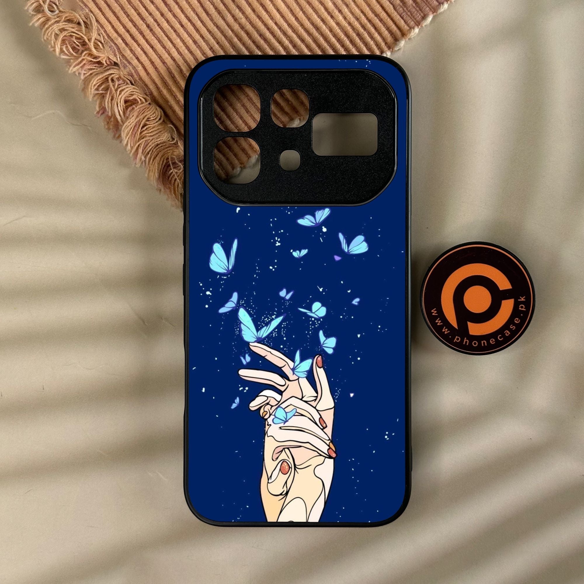 Infinix Note 60 - Butterflies Design 2 - Premium Metal Printed Soft Bumper Shock Proof Case