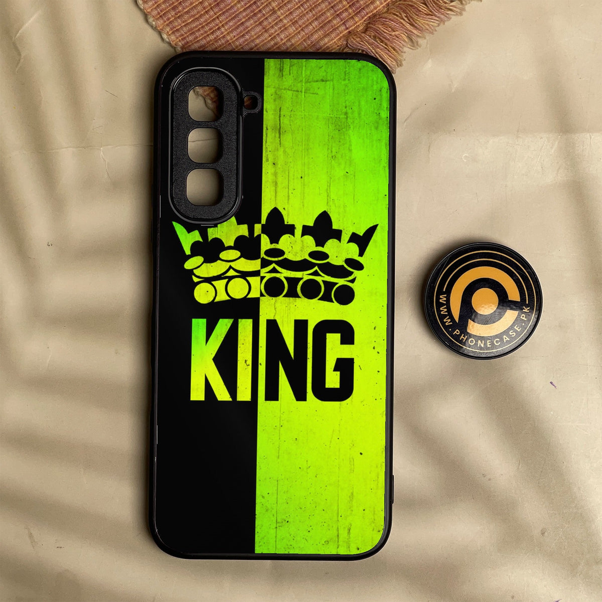 Infinix Hot 70 - King Design 3 - Premium Metal Printed Soft Bumper Shock Proof Case