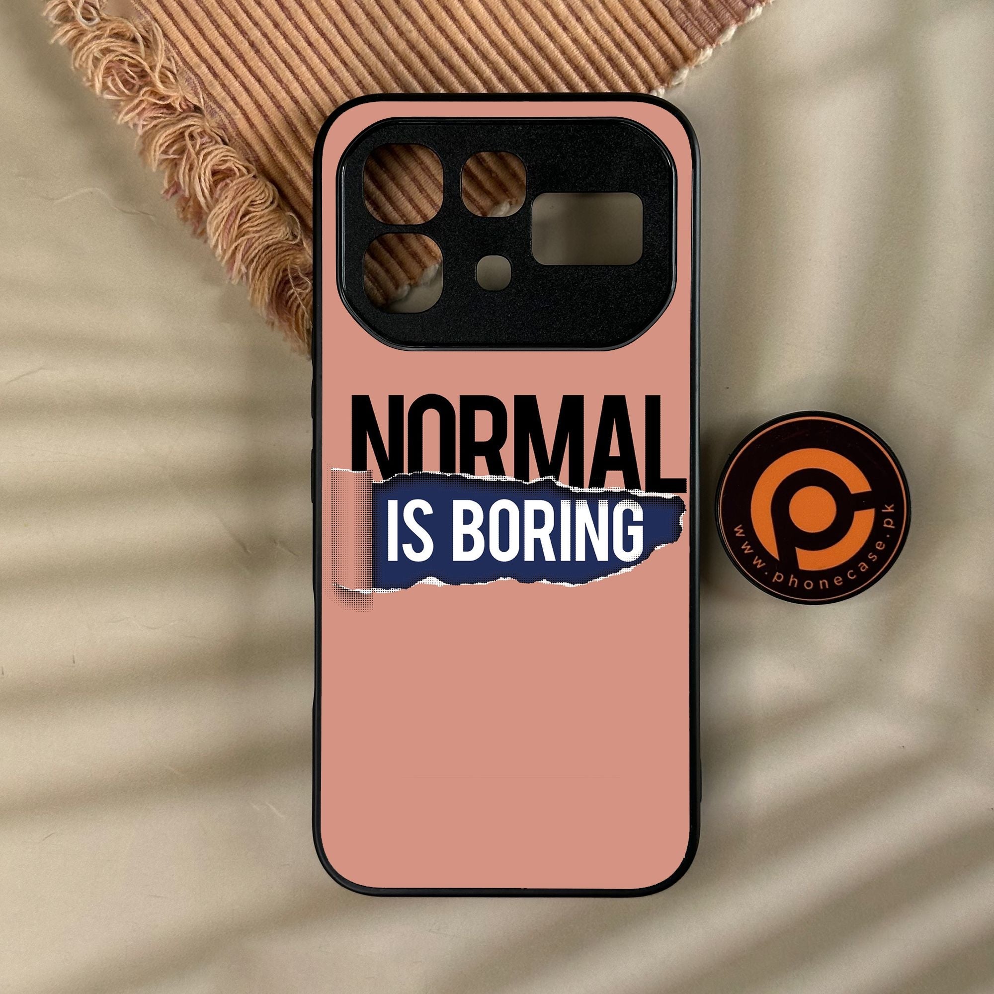 Infinix Note 60 Pro - Normal Is Boring Design - Premium Metal Printed Soft Bumper Shock Proof Case