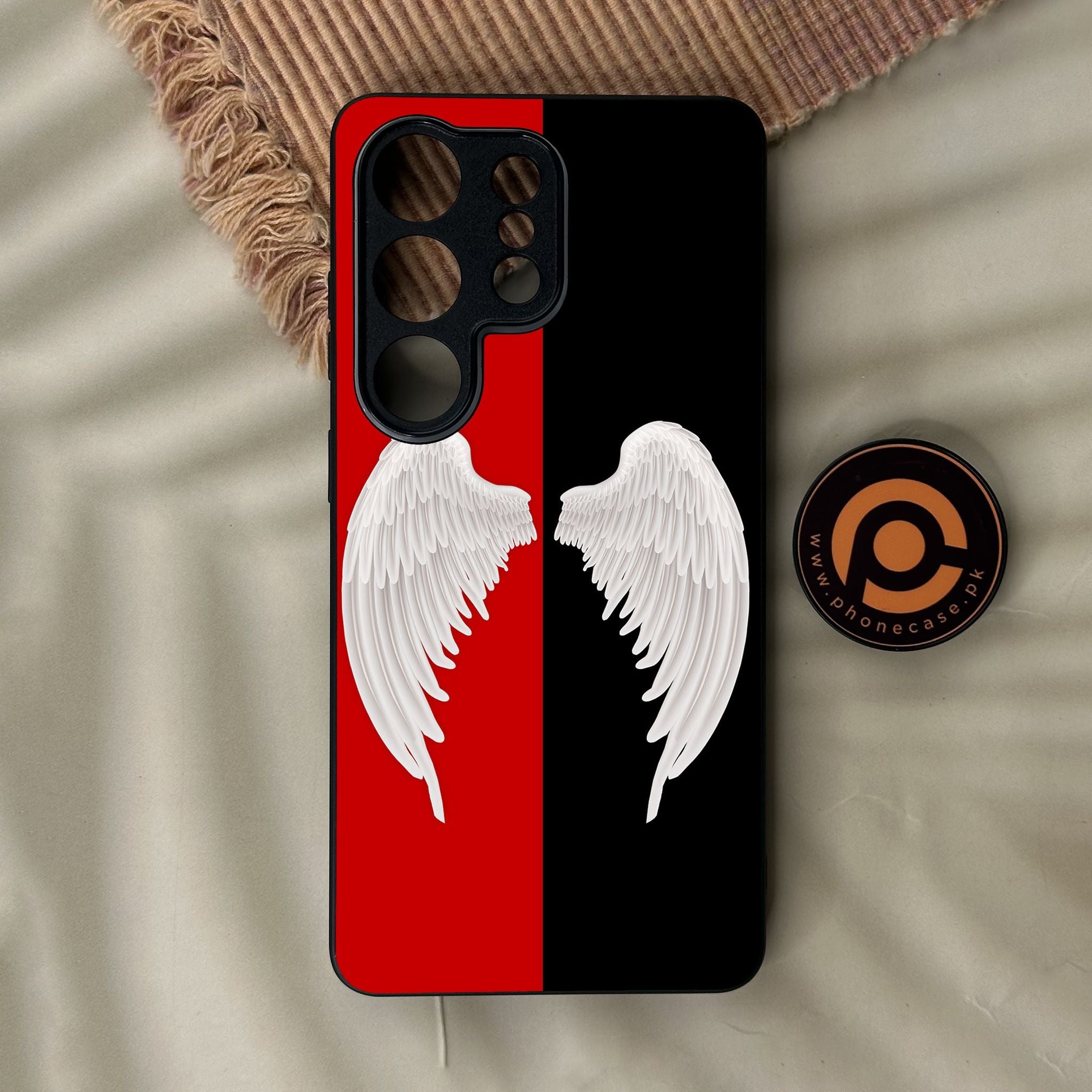 Galaxy S26 Ultra - Angel 2.0 Design 4 - Premium Metal Printed Soft Bumper Shock Proof Case
