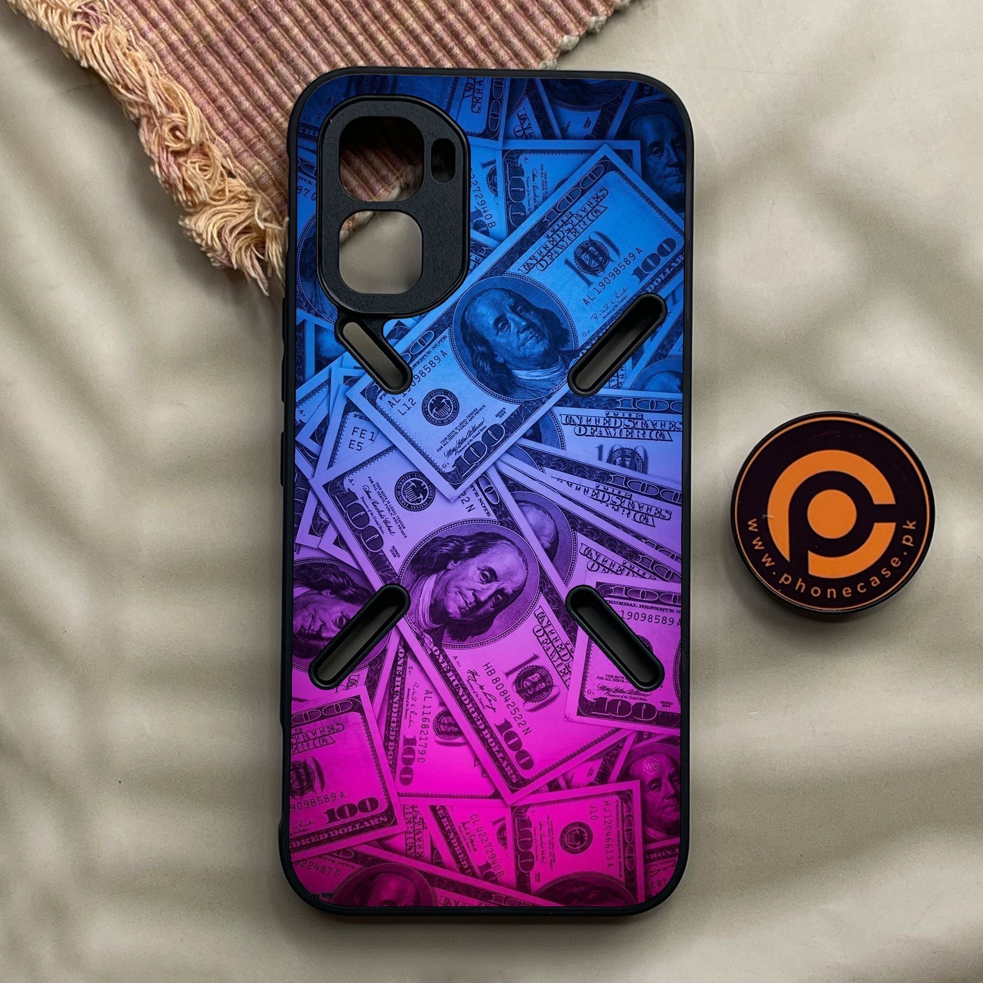 Infinix GT 50 Pro - Dollar Design 3 - Premium Metal Printed Soft Bumper Shock Proof Case