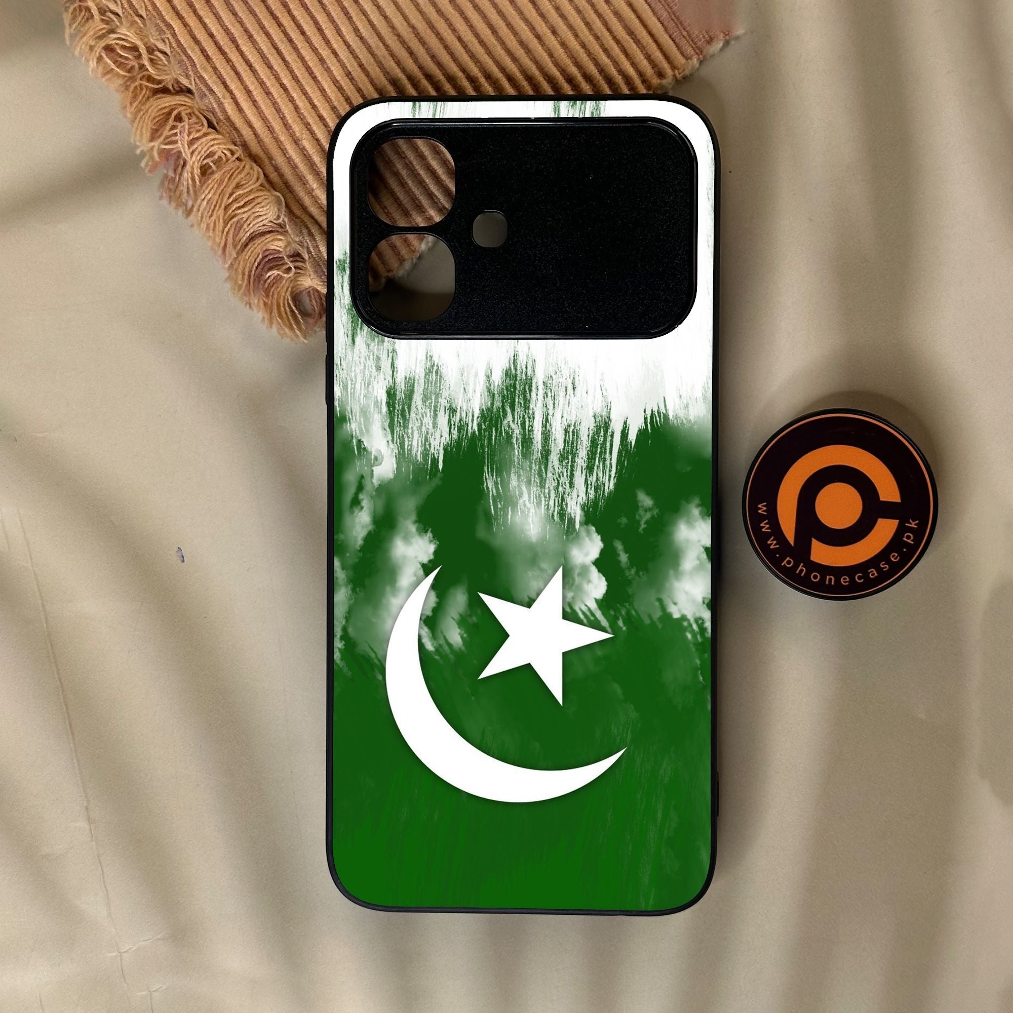 Infinix Smart 20 - Pakistani Flag Design 9 - Premium Metal Printed Soft Bumper Shock Proof Case