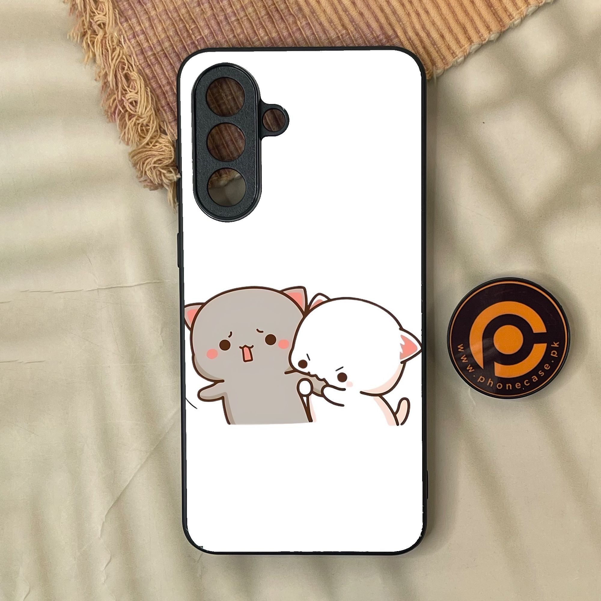 Samsung Galaxy A57 - Cute Bubu Dudu Design 9 - Premium Metal Printed Soft Bumper Shock Proof Case