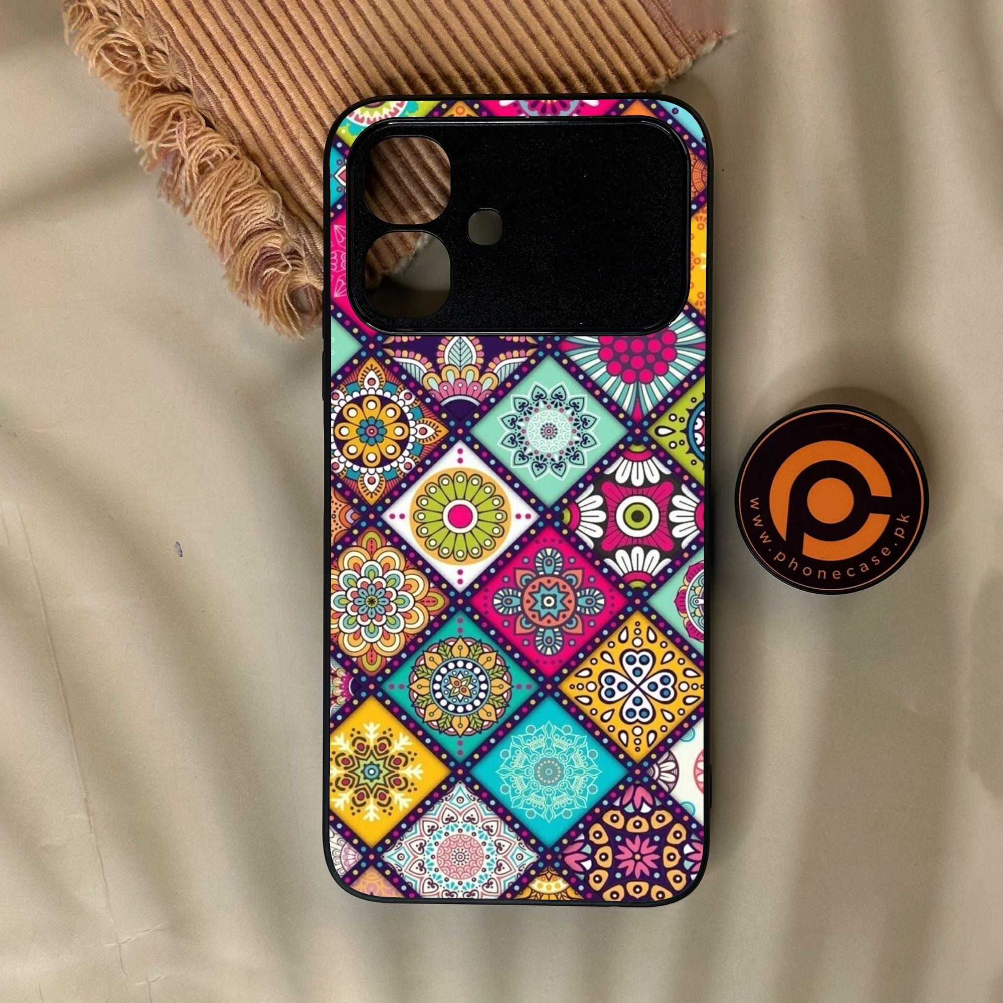 Infinix Smart 20 - Mandala Art Design - Premium Metal Printed Soft Bumper Shock Proof Case