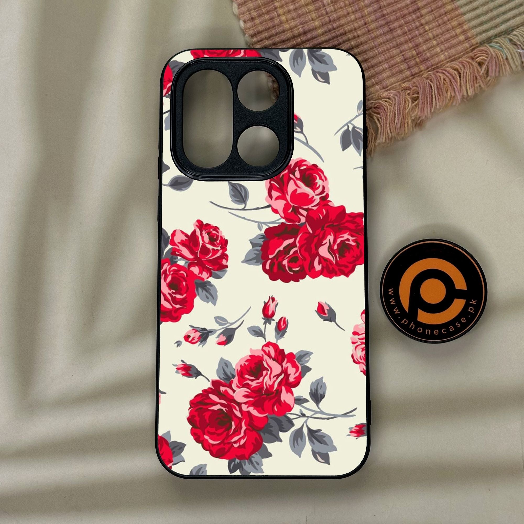 OnePlus 15 - Floral Series Design 8 - Premium Metal Printed Soft Bumper Shock Proof Case