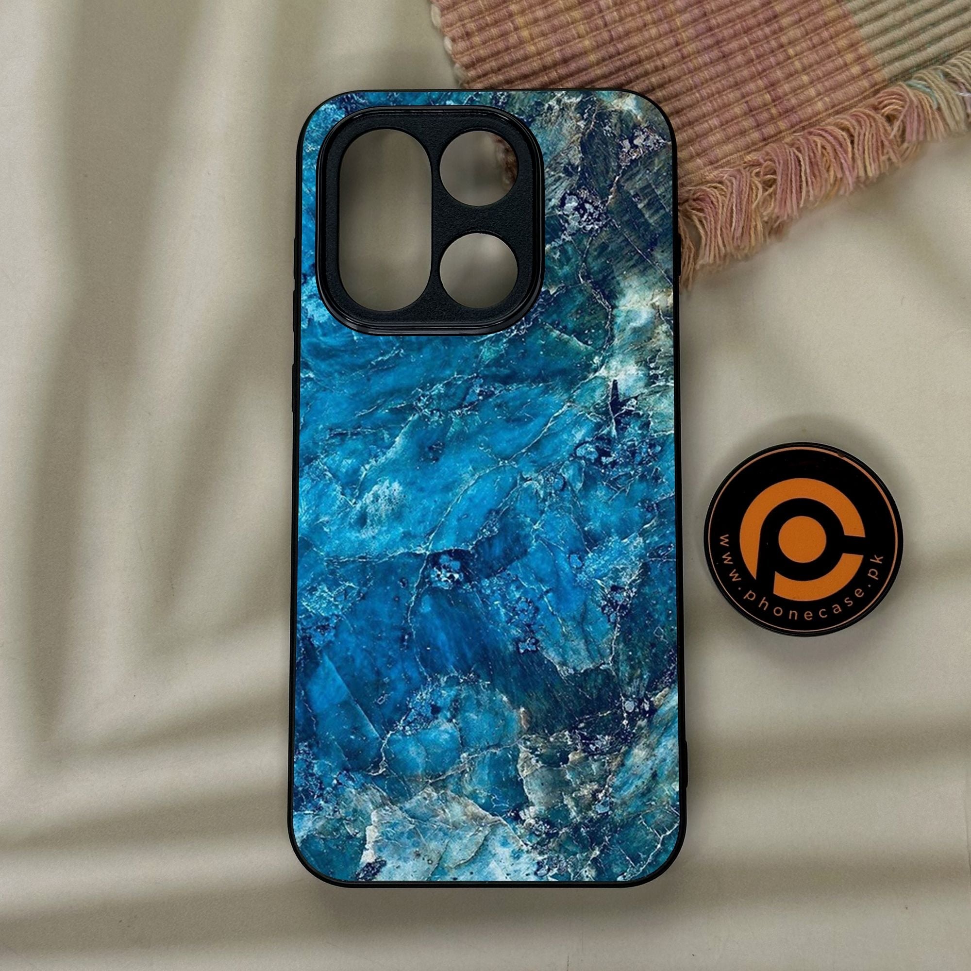 OnePlus 15 - Blue Marble Design 10 - Premium Metal Printed Soft Bumper Shock Proof Case