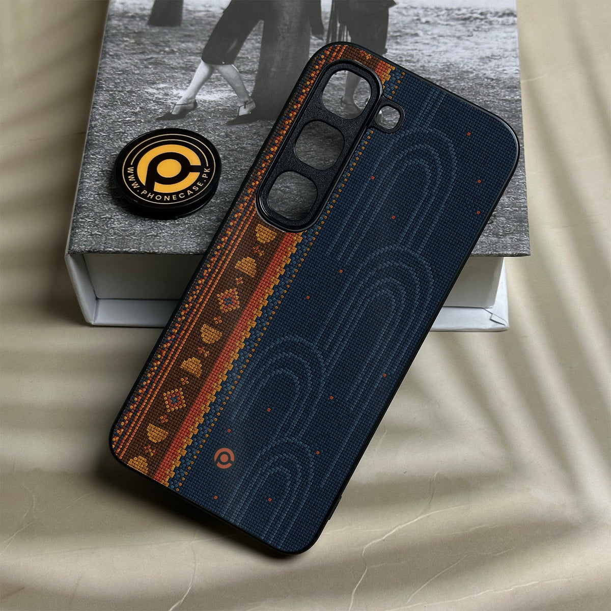 Infinix Hot 70 Pro - Classic Weave Design 9 - Premium Metal Printed Soft Bumper Shock Proof Case