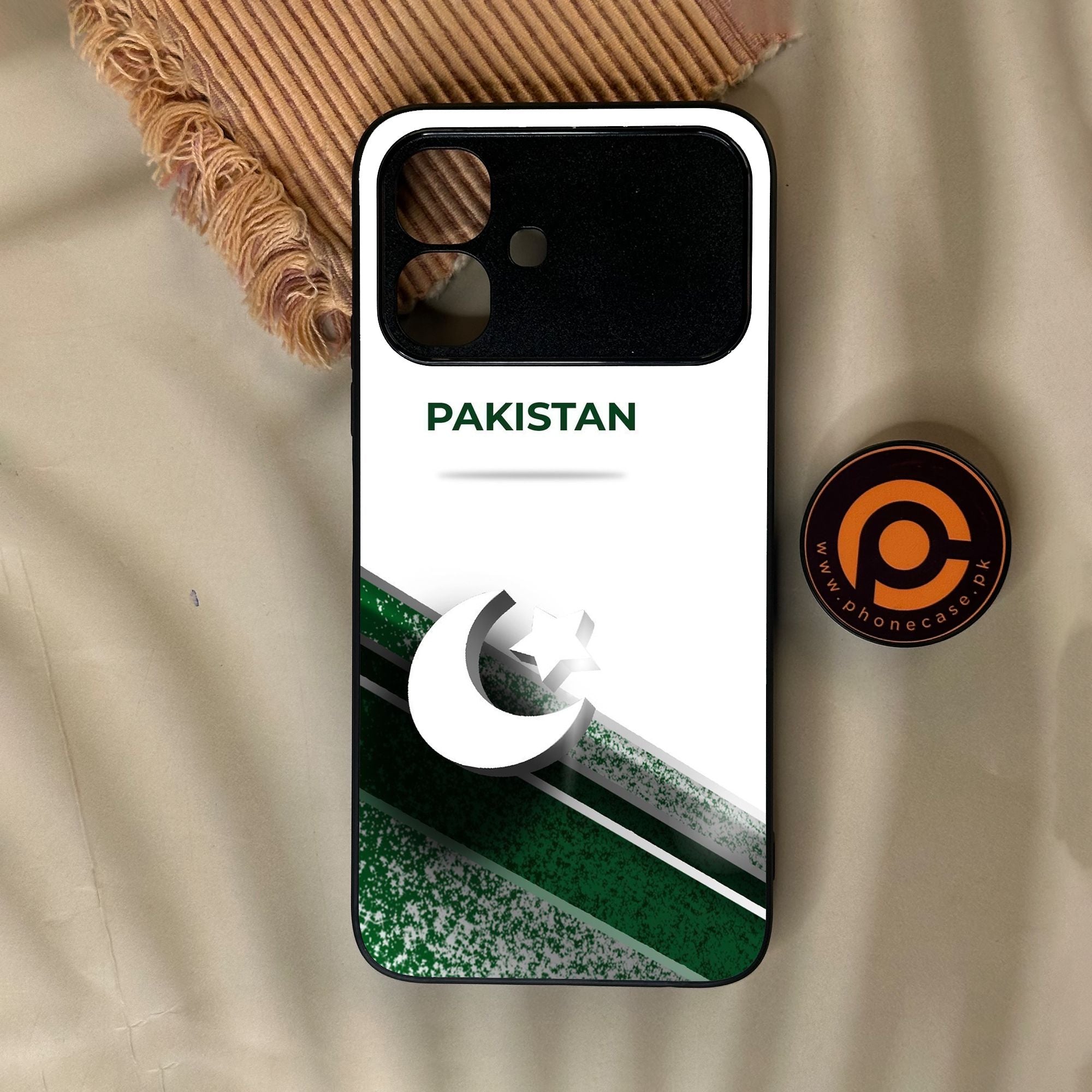 Infinix Smart 20 - Pakistani Flag Design 10 - Premium Metal Printed Soft Bumper Shock Proof Case