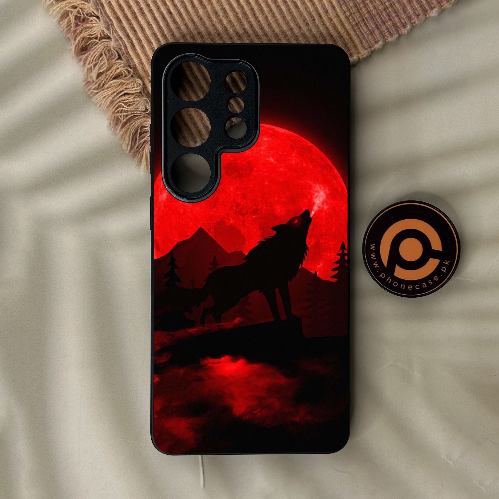 Galaxy S26 Ultra - Wolf Design 5 - Premium Metal Printed Soft Bumper Shock Proof Case