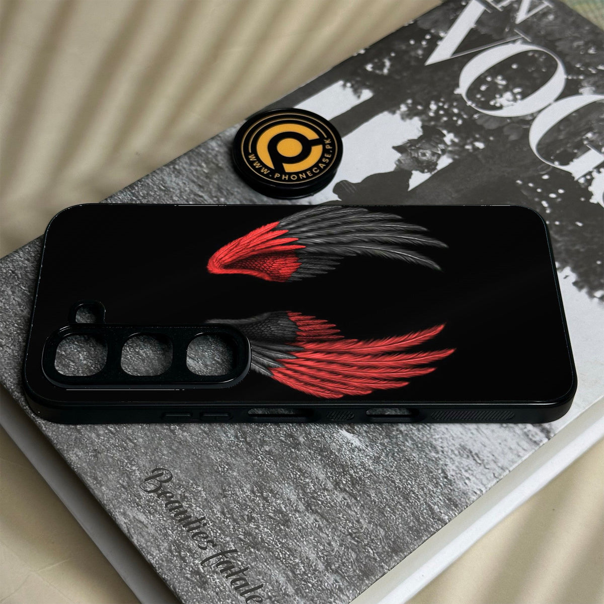 Infinix Hot 70 Pro - Angel Wings Design 7 - Premium Metal Printed Soft Bumper Shock Proof Case