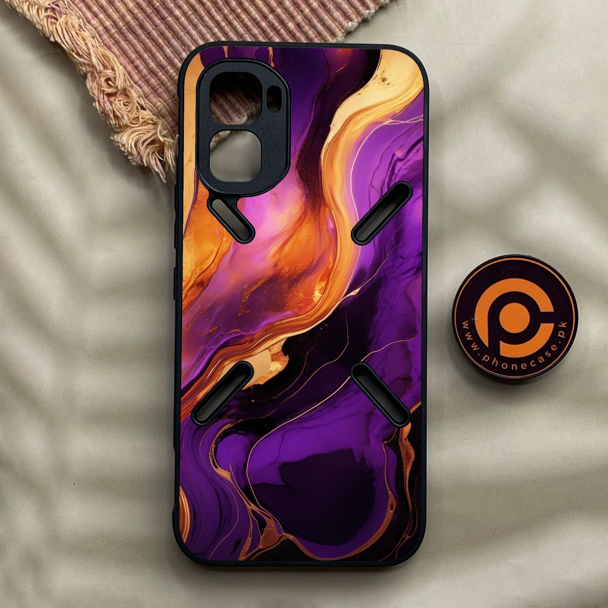Infinix GT 50 Pro - Liquid 2.0 Design 5 - Premium Metal Printed Soft Bumper Shock Proof Case