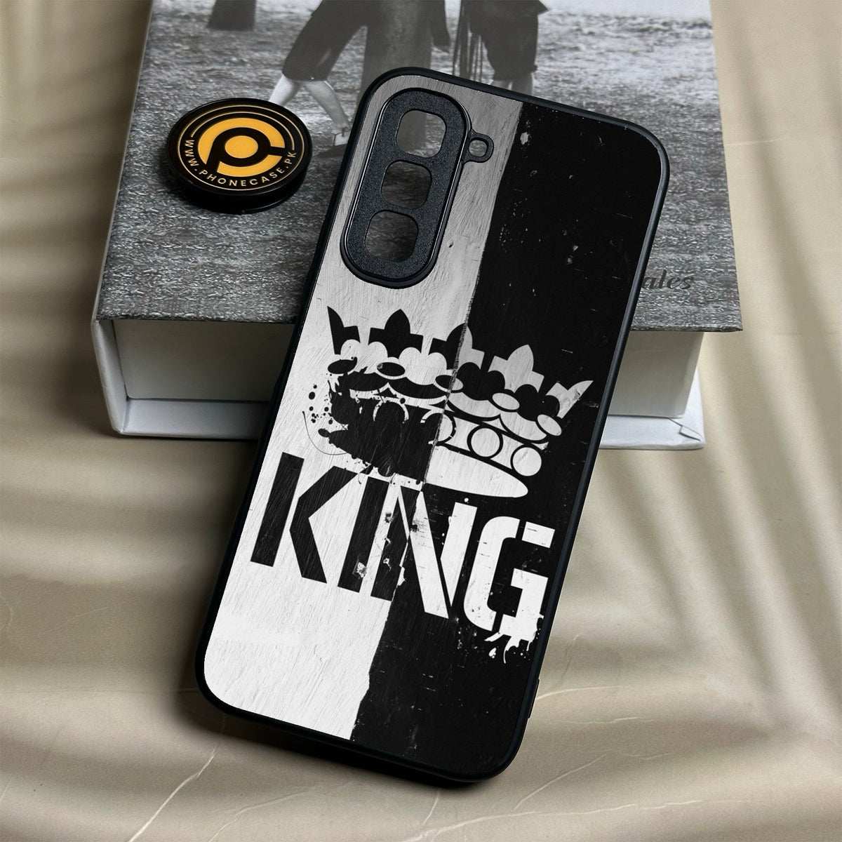 Infinix Hot 70 - King Design 7 - Premium Metal Printed Soft Bumper Shock Proof Case