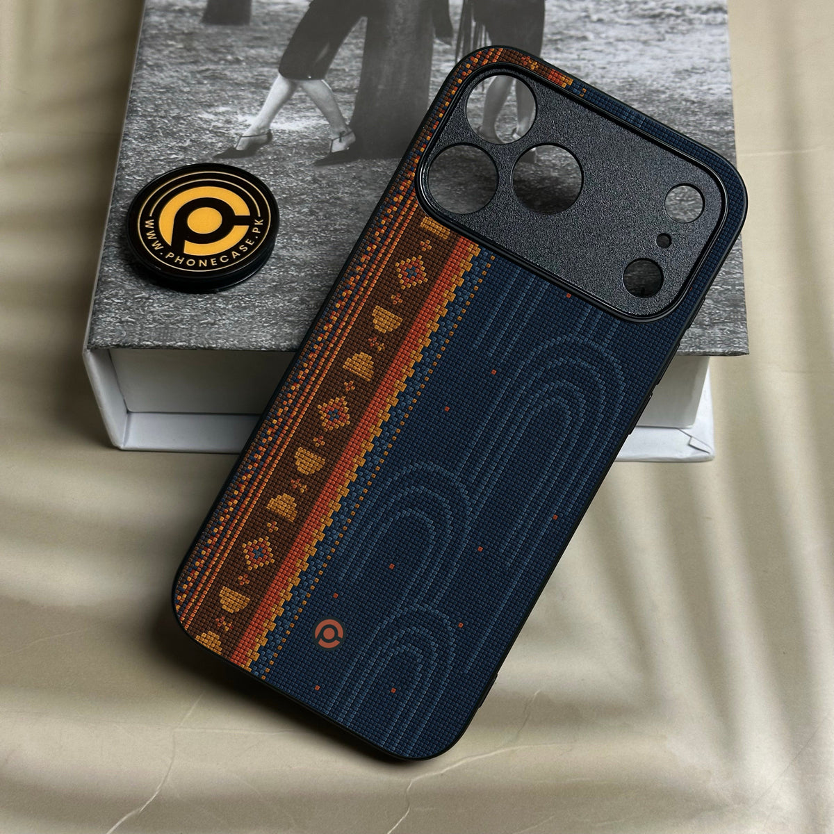 Iphone 18 Pro Max - Classic Weave Design 9 - Premium Metal Printed Soft Bumper Shock Proof Case