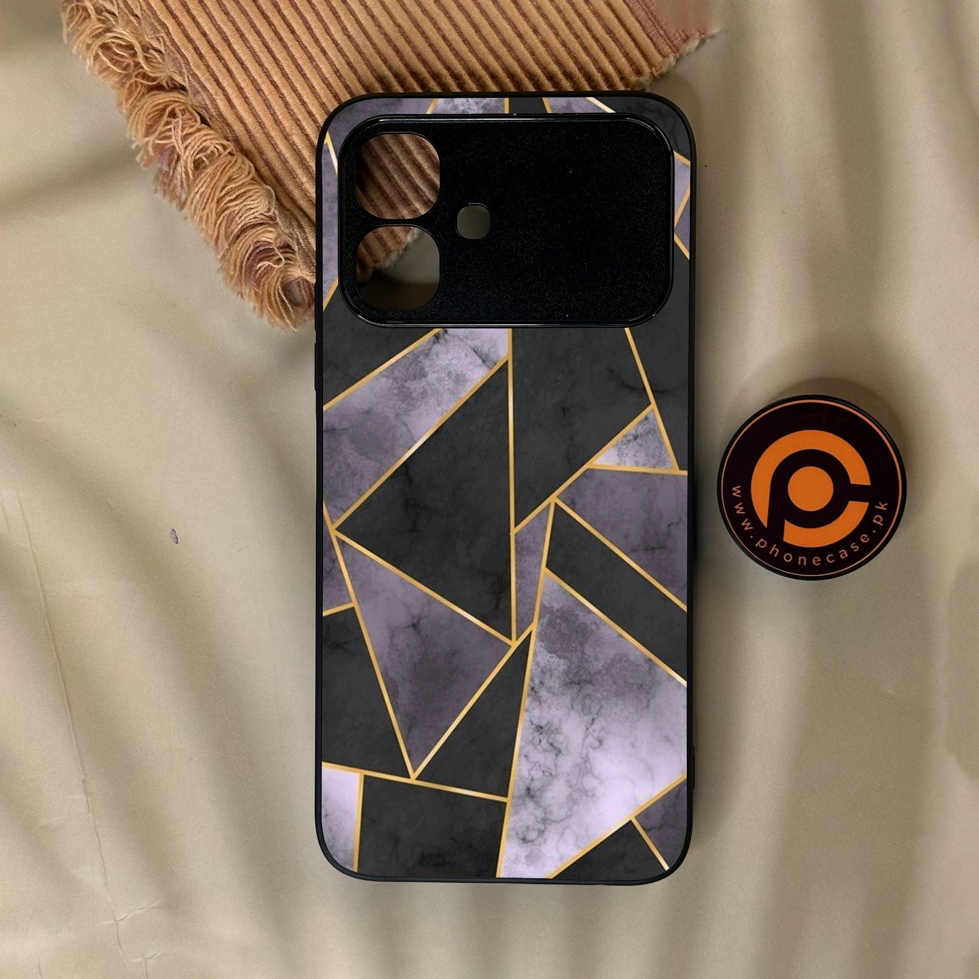 Infinix Smart 20 - Geometric Design 8 - Premium Metal Printed Soft Bumper Shock Proof Case