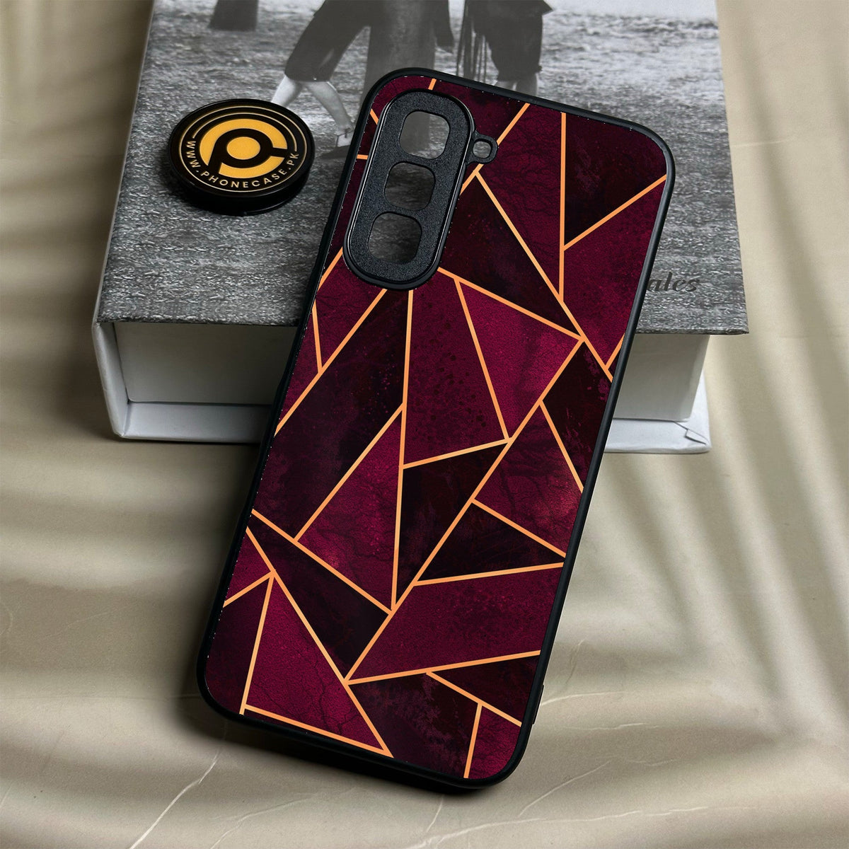 Infinix Hot 70 - Geometric Design 7 - Premium Metal Printed Soft Bumper Shock Proof Case