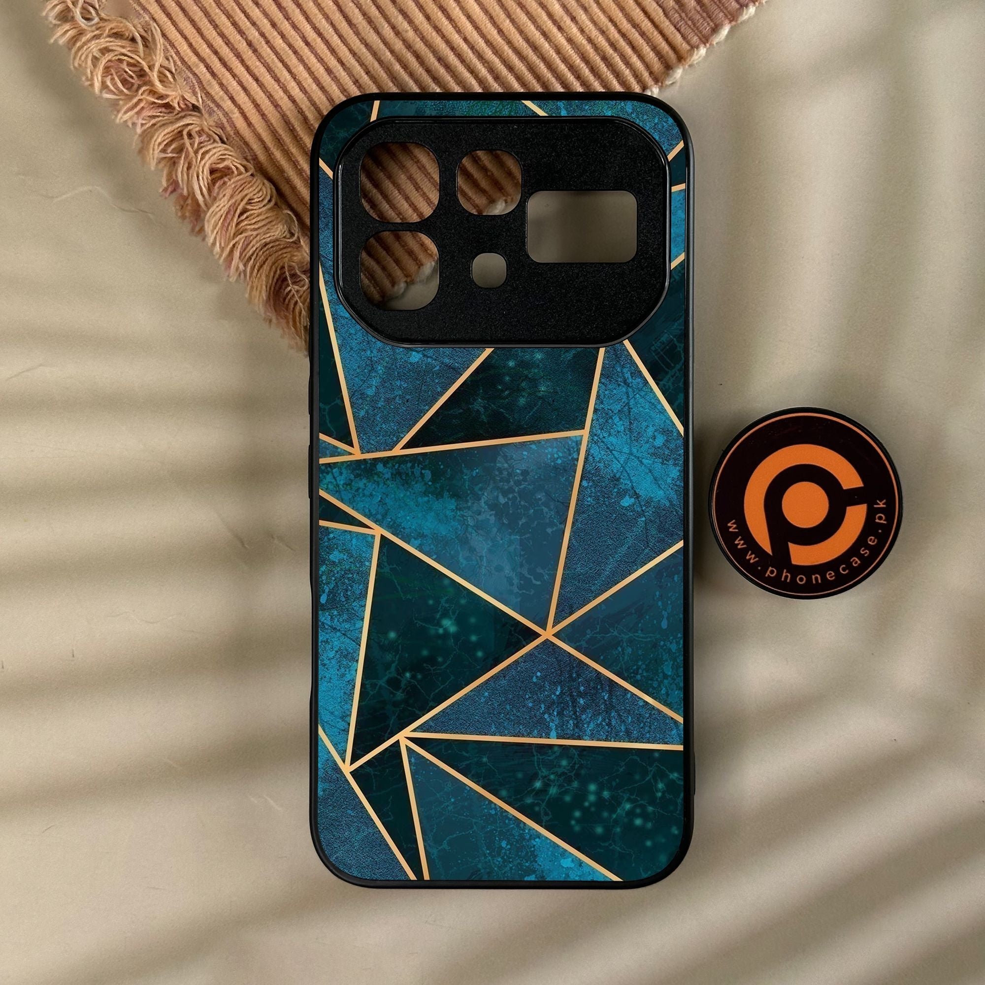 Infinix Note 60 Pro - Geometric Design 6 - Premium Metal Printed Soft Bumper Shock Proof Case