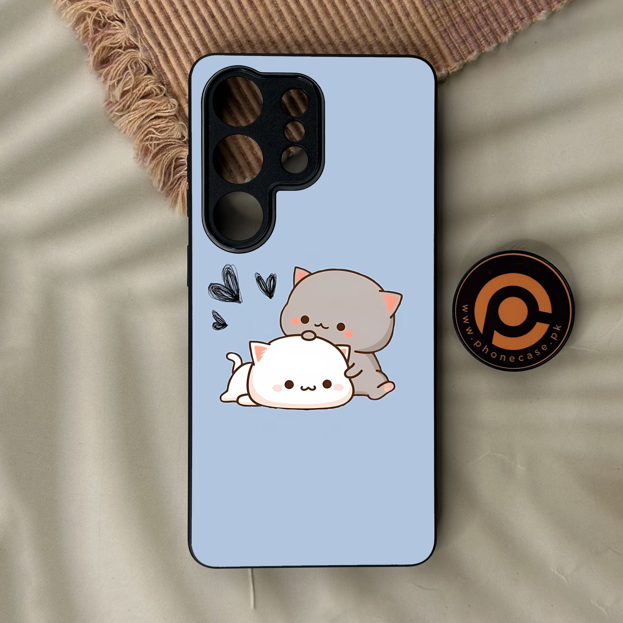 Galaxy S26 Ultra - Cute Bubu Dudu Design 3 - Premium Metal Printed Soft Bumper Shock Proof Case