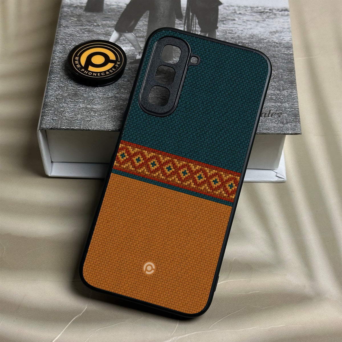 Infinix Hot 70 - Classic Weave Design 4 - Premium Metal Printed Soft Bumper Shock Proof Case