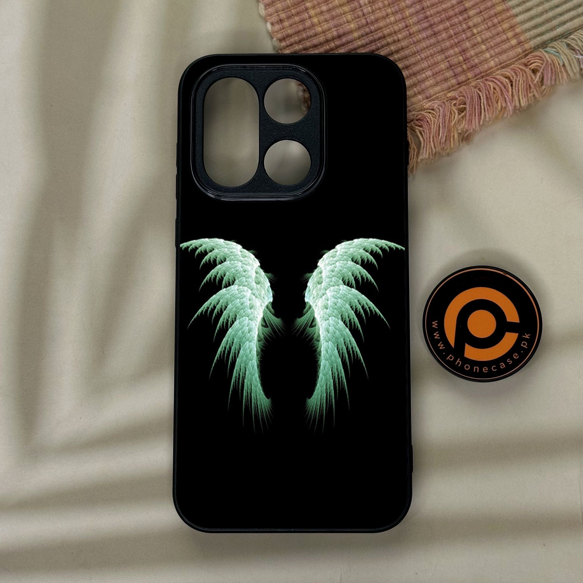 OnePlus 15 - Angel Wings Design 5 - Premium Metal Printed Soft Bumper Shock Proof Case