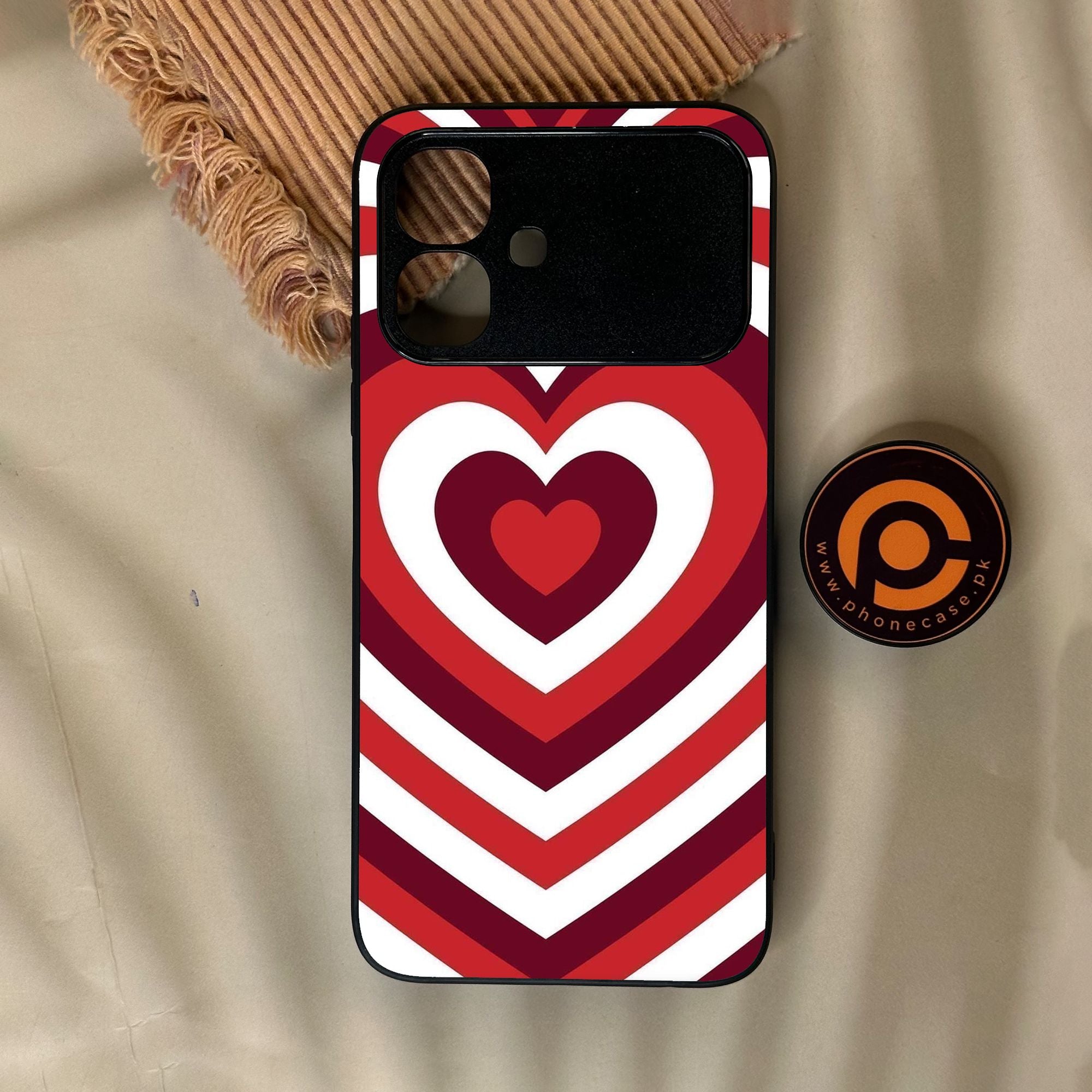 Infinix Smart 20 - Heartbeat Design 5 - Premium Metal Printed Soft Bumper Shock Proof Case