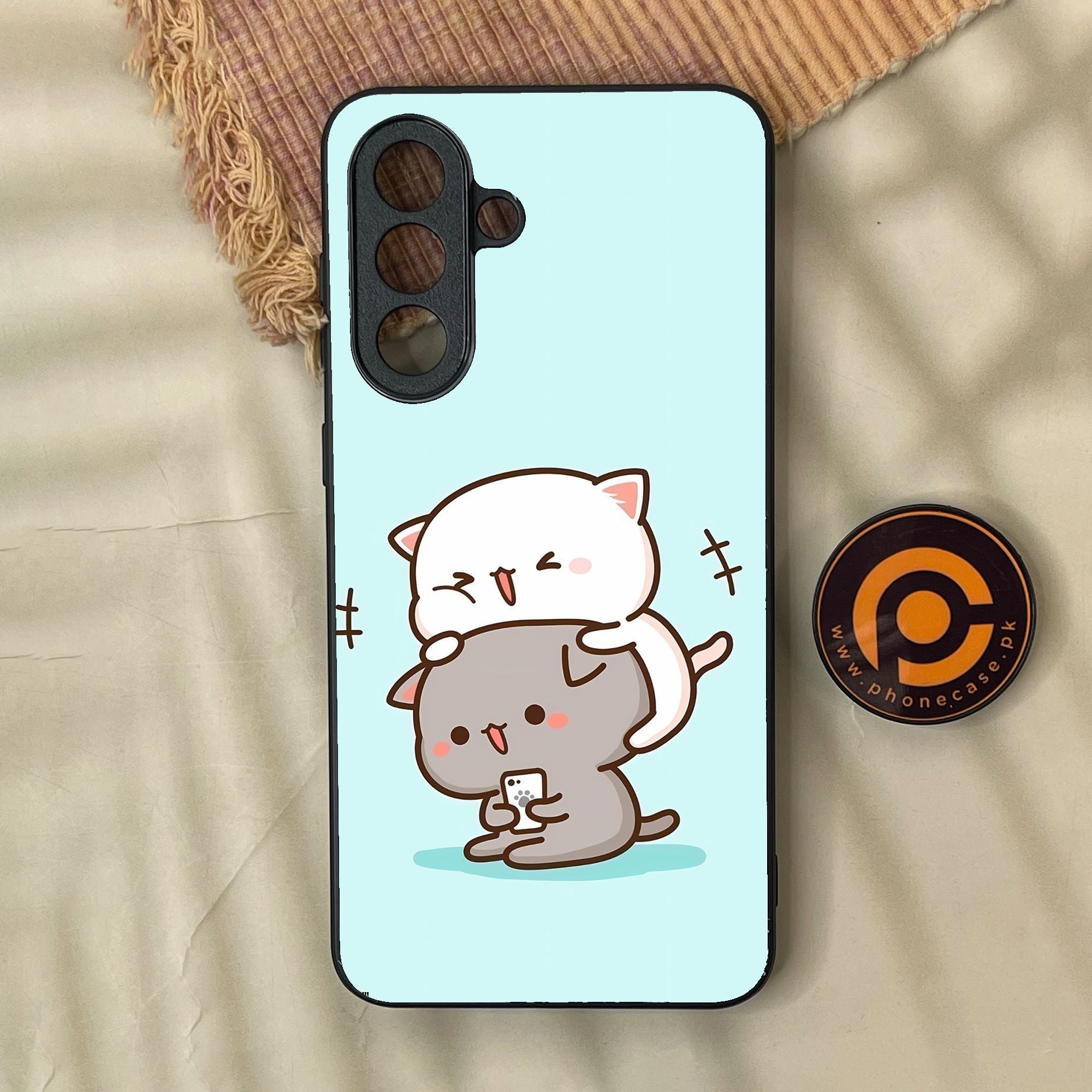 Samsung Galaxy A57 - Cute Bubu Dudu Design 1 - Premium Metal Printed Soft Bumper Shock Proof Case