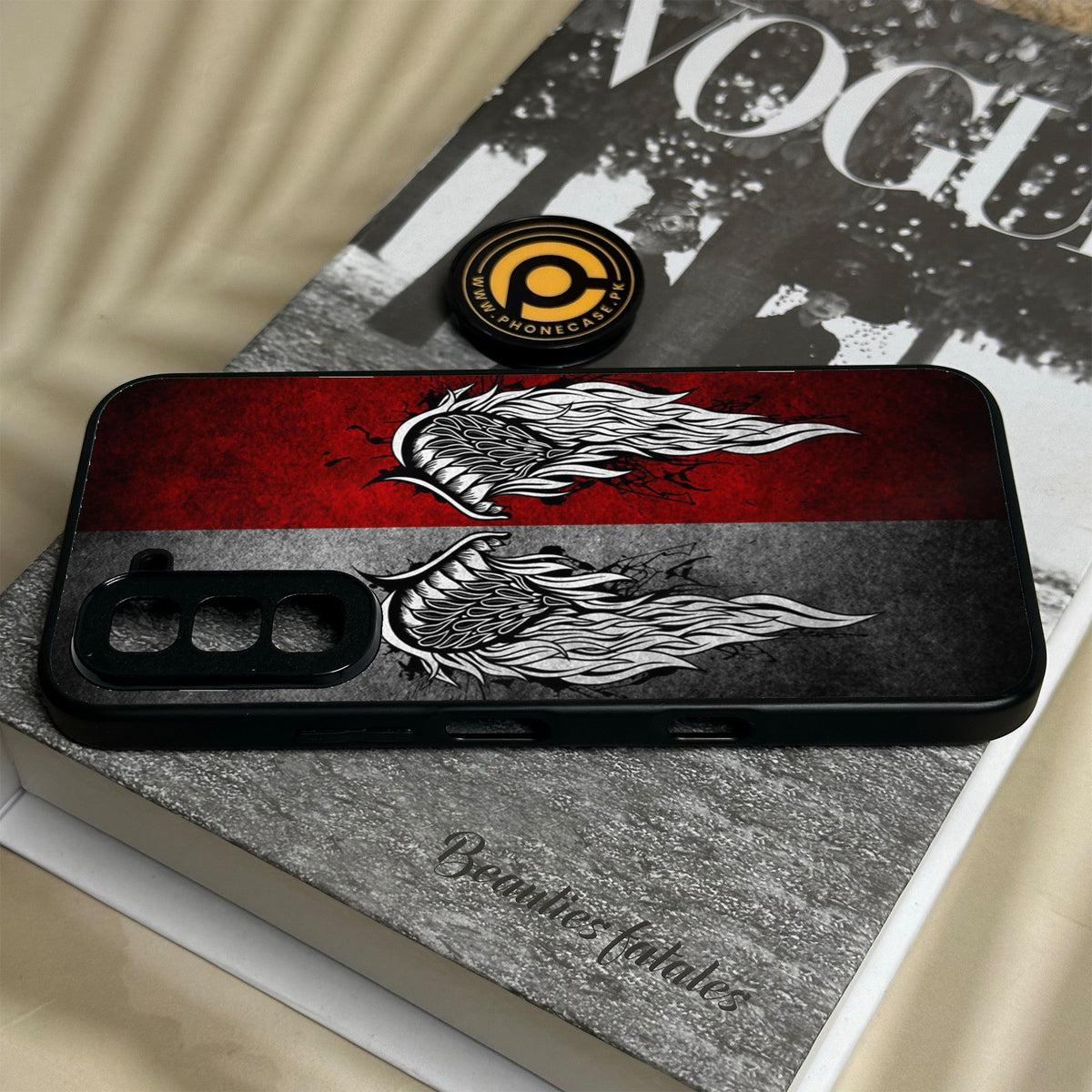 Infinix Hot 70 - Angel Wings Design 2 - Premium Metal Printed Soft Bumper Shock Proof Case