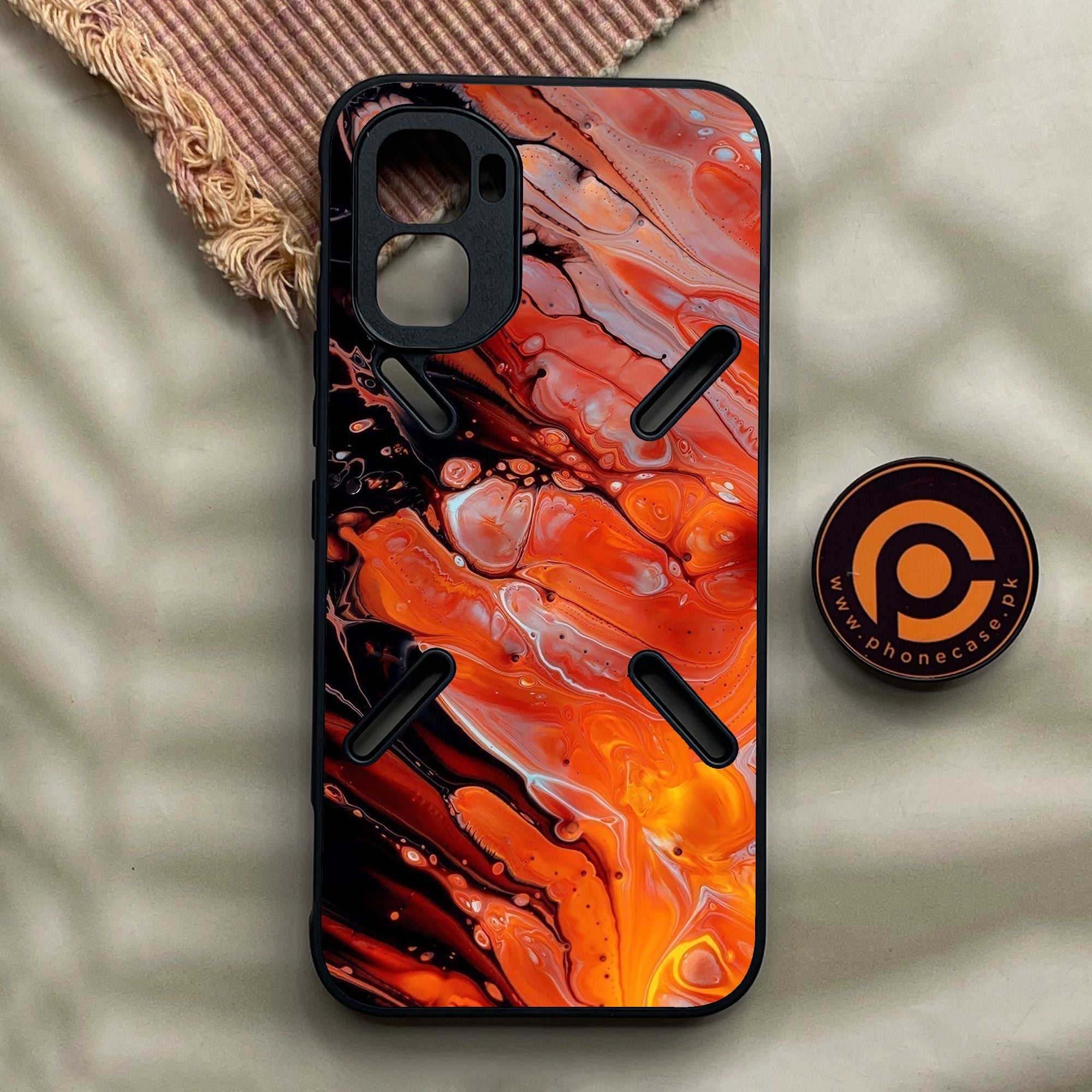 Infinix GT 50 Pro - Liquid Marble Design 4 - Premium Metal Printed Soft Bumper Shock Proof Case