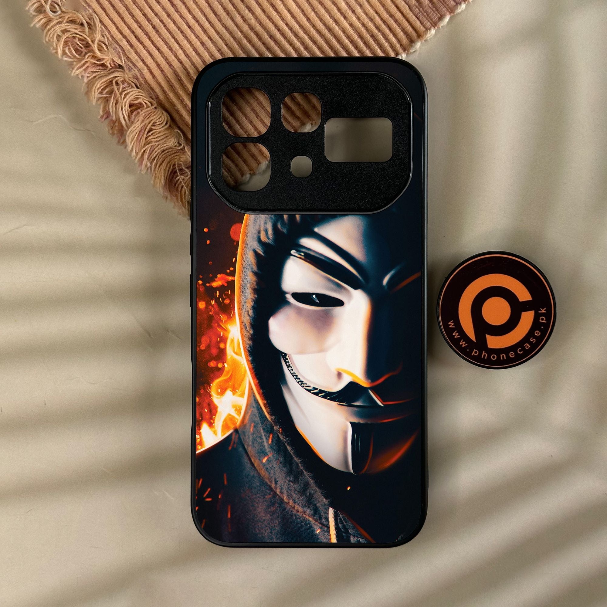 Infinix Note 60 Pro - Anonymous 2.0 Design 6 - Premium Metal Printed Soft Bumper Shock Proof Case