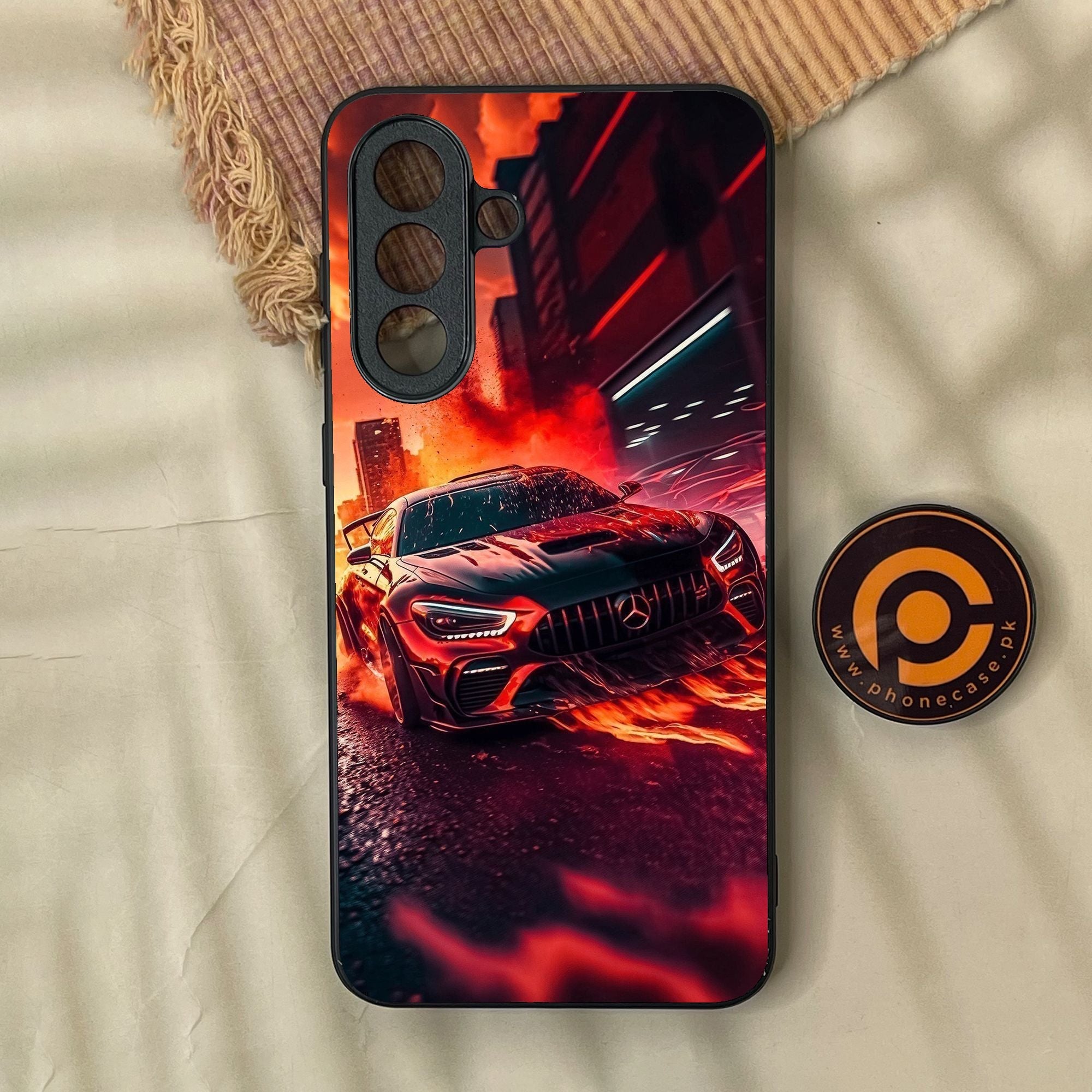 Samsung Galaxy A37 - Racing Design 3 - Premium Metal Printed Soft Bumper Shock Proof Case