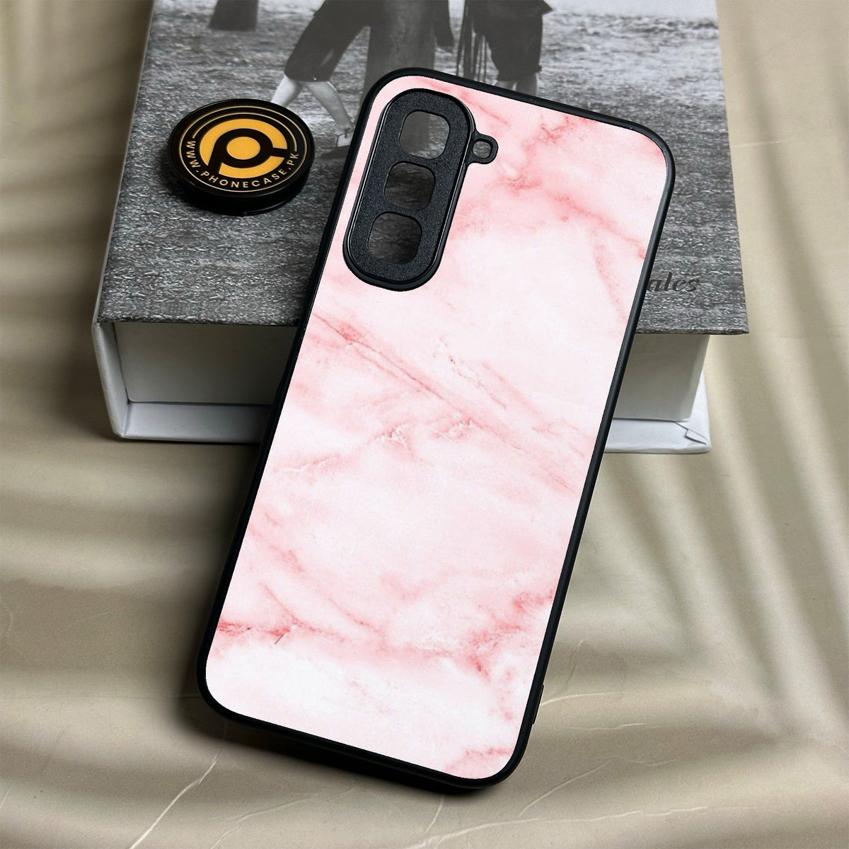 Infinix Hot 70 - Pink Design 2 - Premium Metal Printed Soft Bumper Shock Proof Case