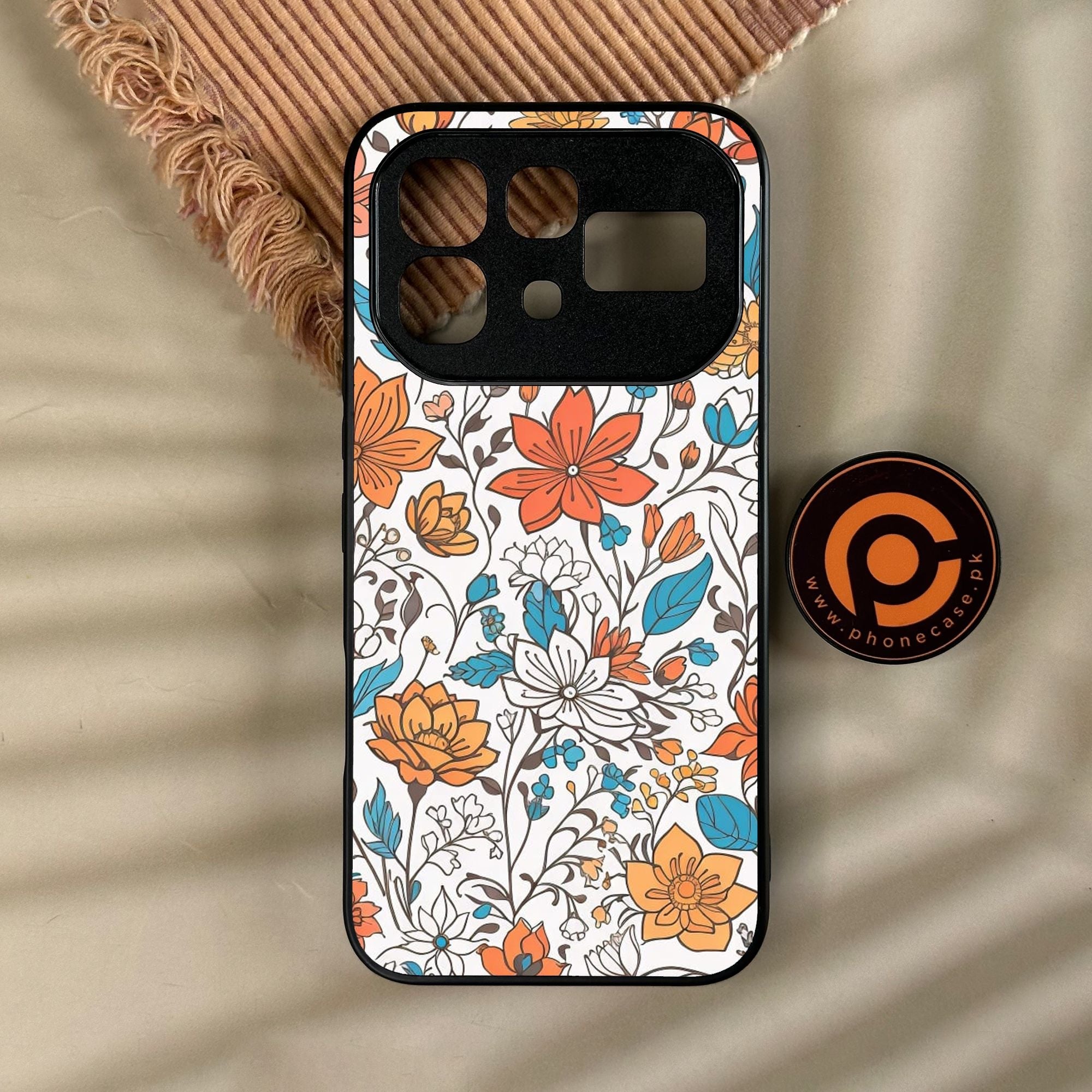 Infinix Note 60 Pro - Floral Series Design 9 - Premium Metal Printed Soft Bumper Shock Proof Case