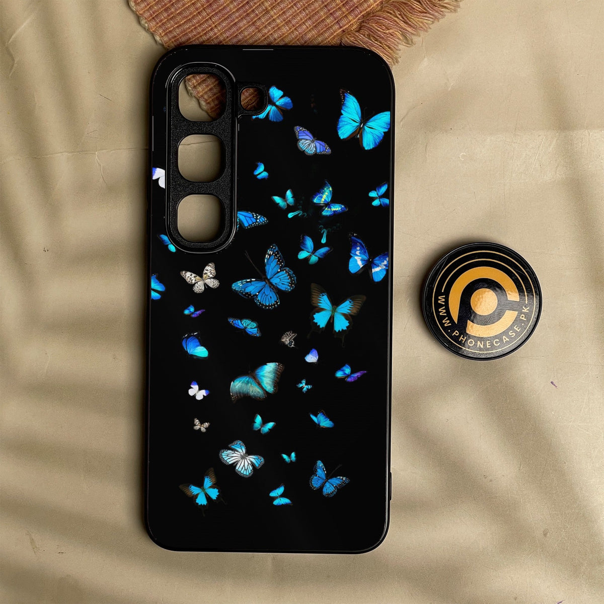 Infinix Hot 70 Pro - Butterflies Design 4 - Premium Metal Printed Soft Bumper Shock Proof Case