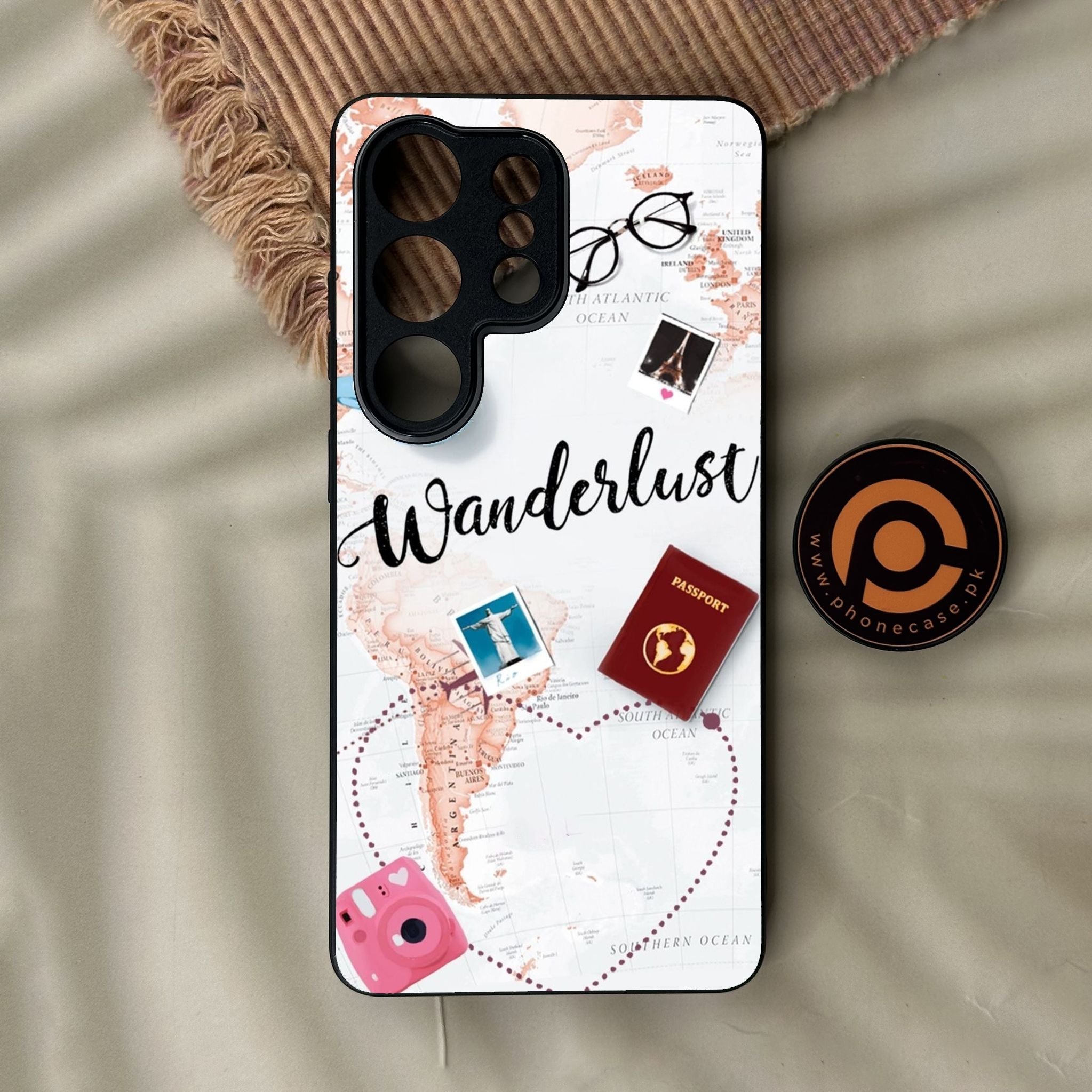 Galaxy S26 Ultra - World Journey - Premium Metal Printed Soft Bumper Shock Proof Case