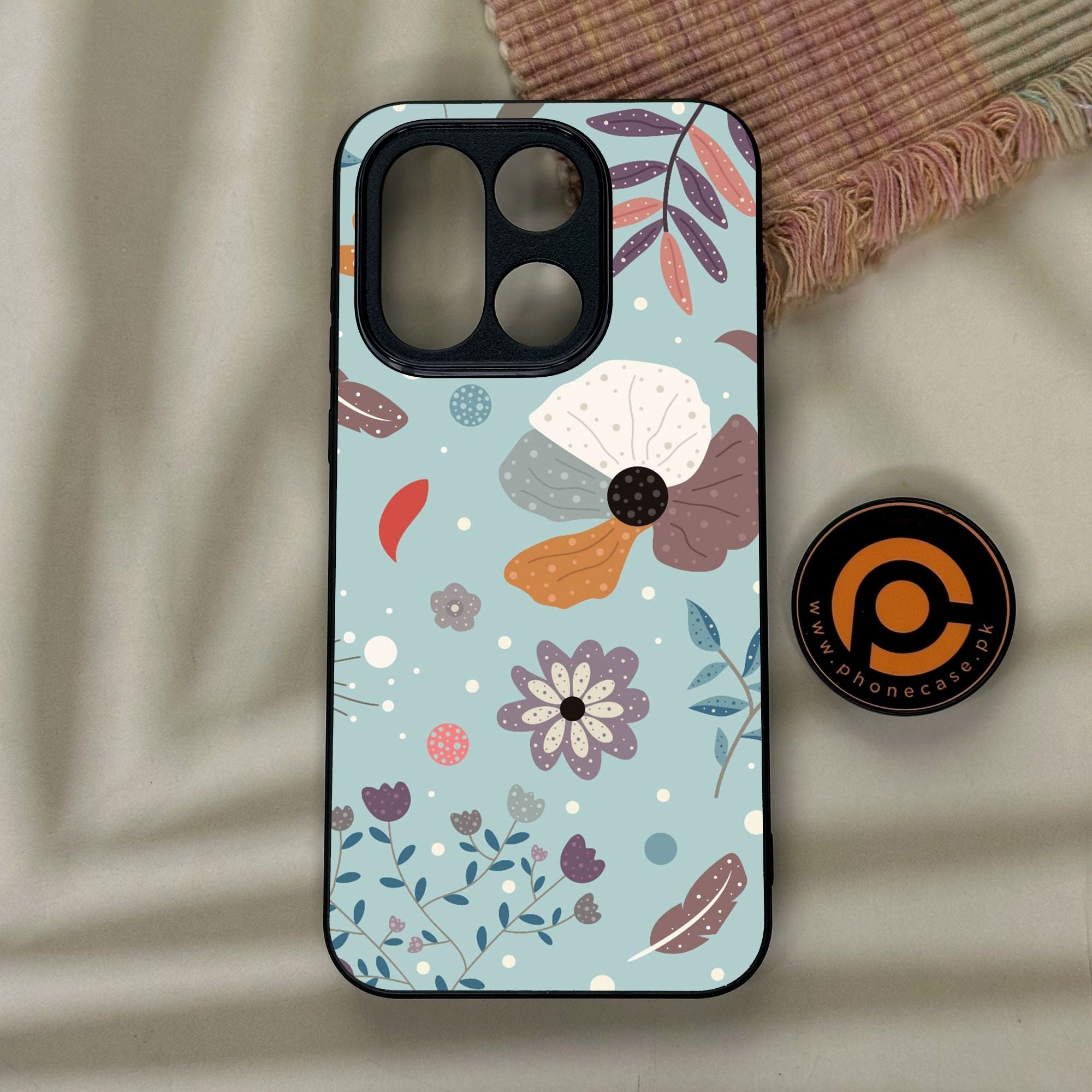OnePlus 15 - Floral Series Design 5 - Premium Metal Printed Soft Bumper Shock Proof Case