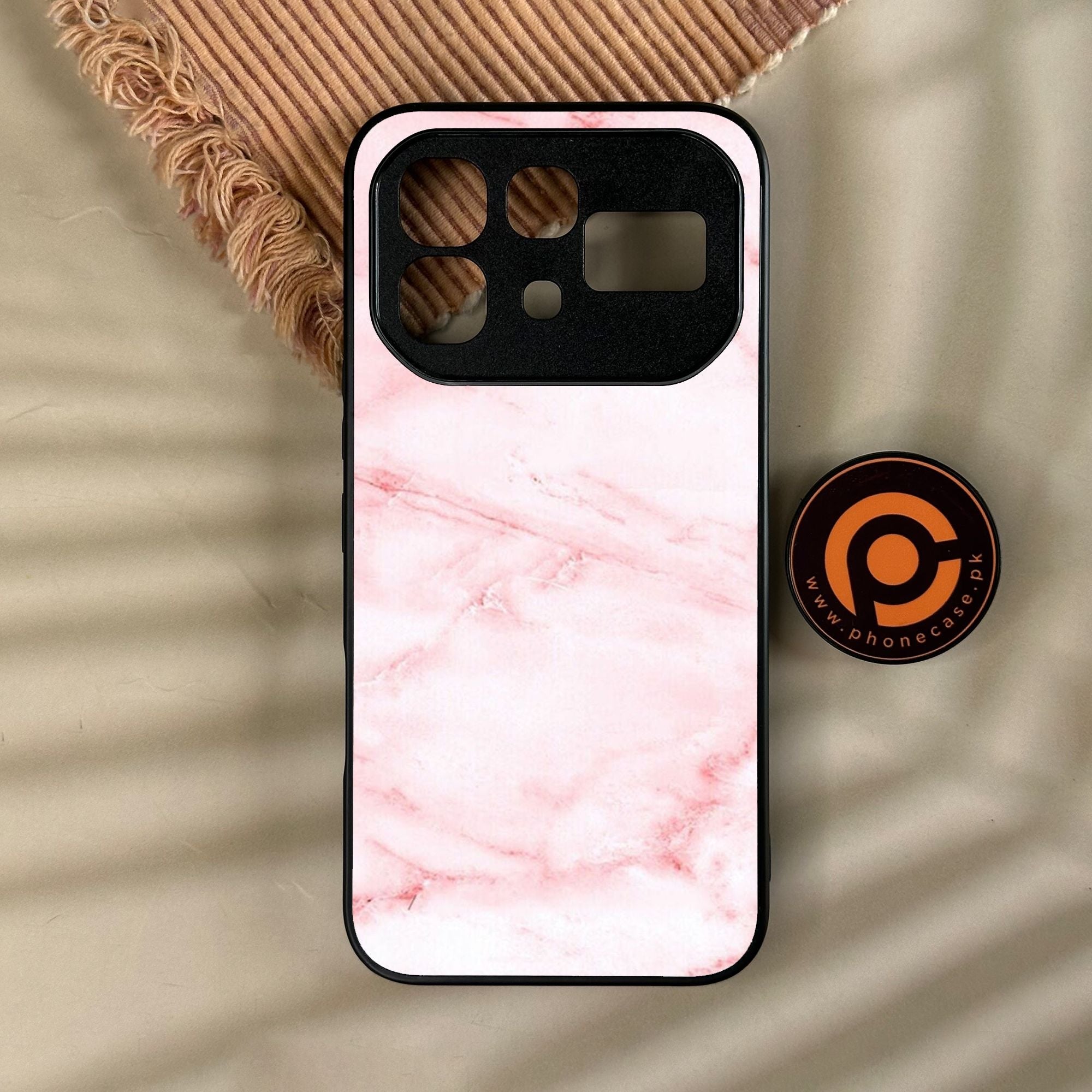 Infinix Note 60 - Pink Design 2 - Premium Metal Printed Soft Bumper Shock Proof Case