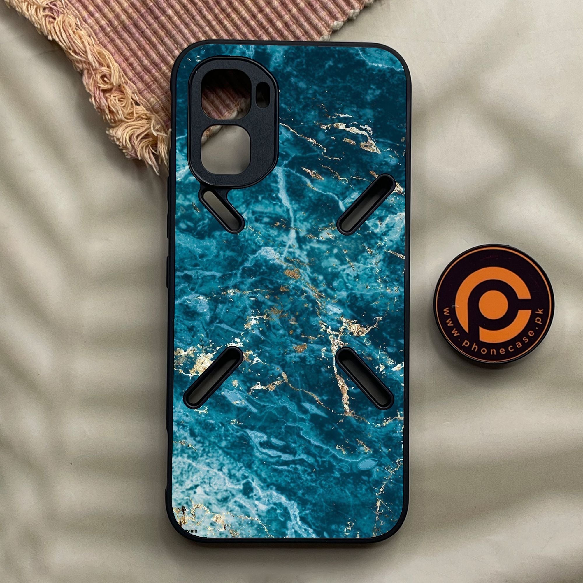 Infinix GT 50 Pro - Blue 2.0 Design 1 - Premium Metal Printed Soft Bumper Shock Proof Case