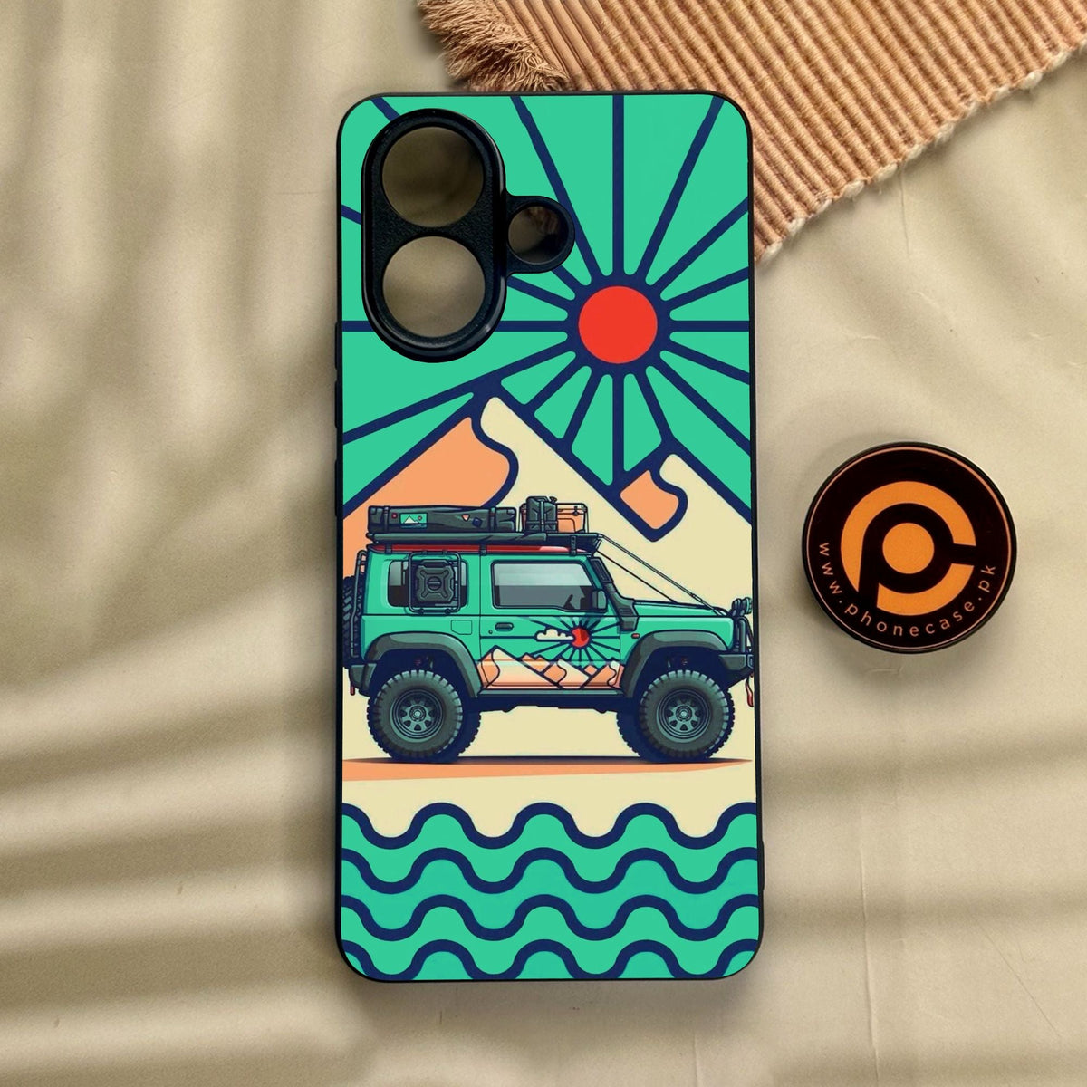 Vivo V60 Lite  - Suzuki Jimny Design - Premium Metal Printed Soft Bumper Shock Proof Case