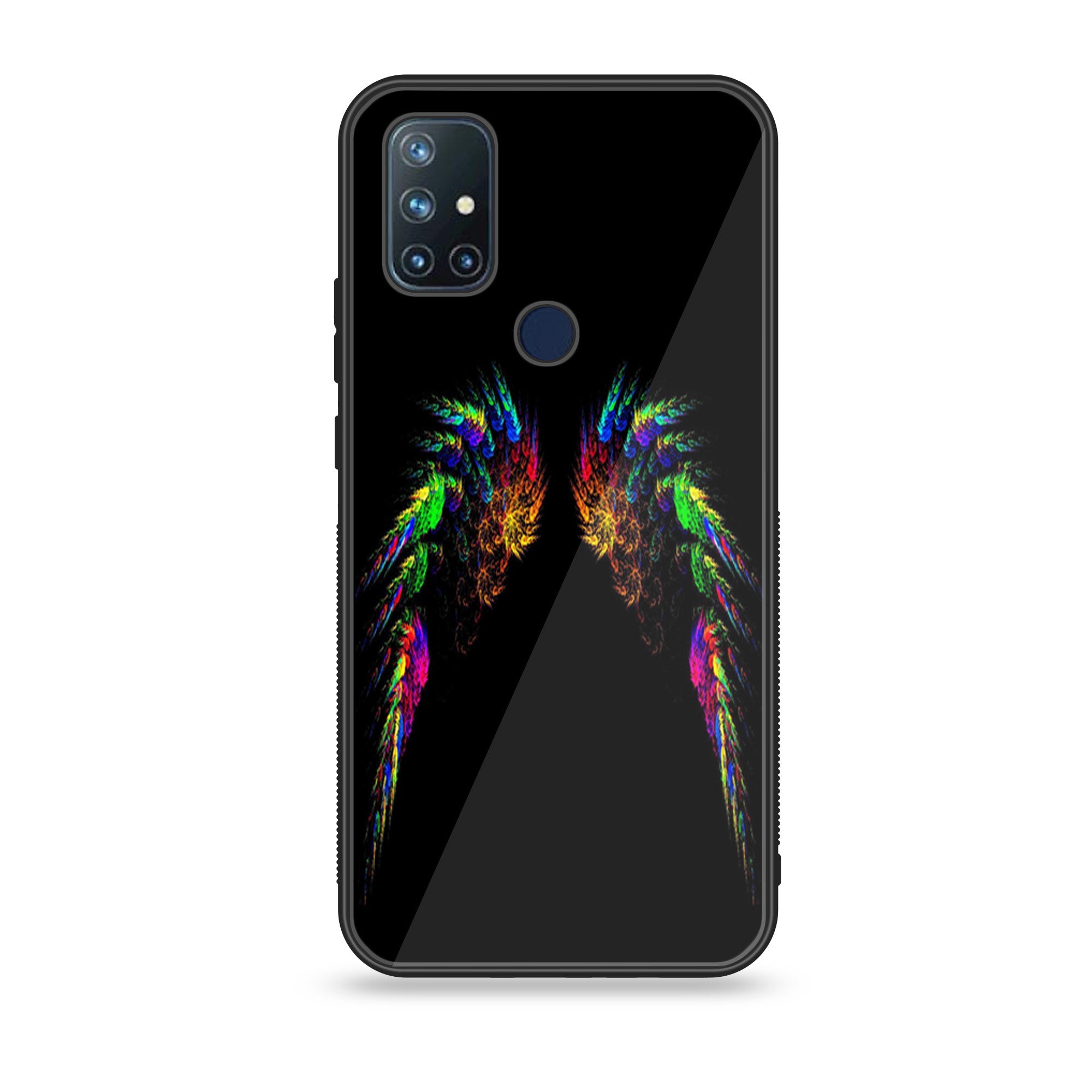 OnePlus Nord N10- Angel Wings Series - Premium Printed Glass soft Bumper shock Proof Case