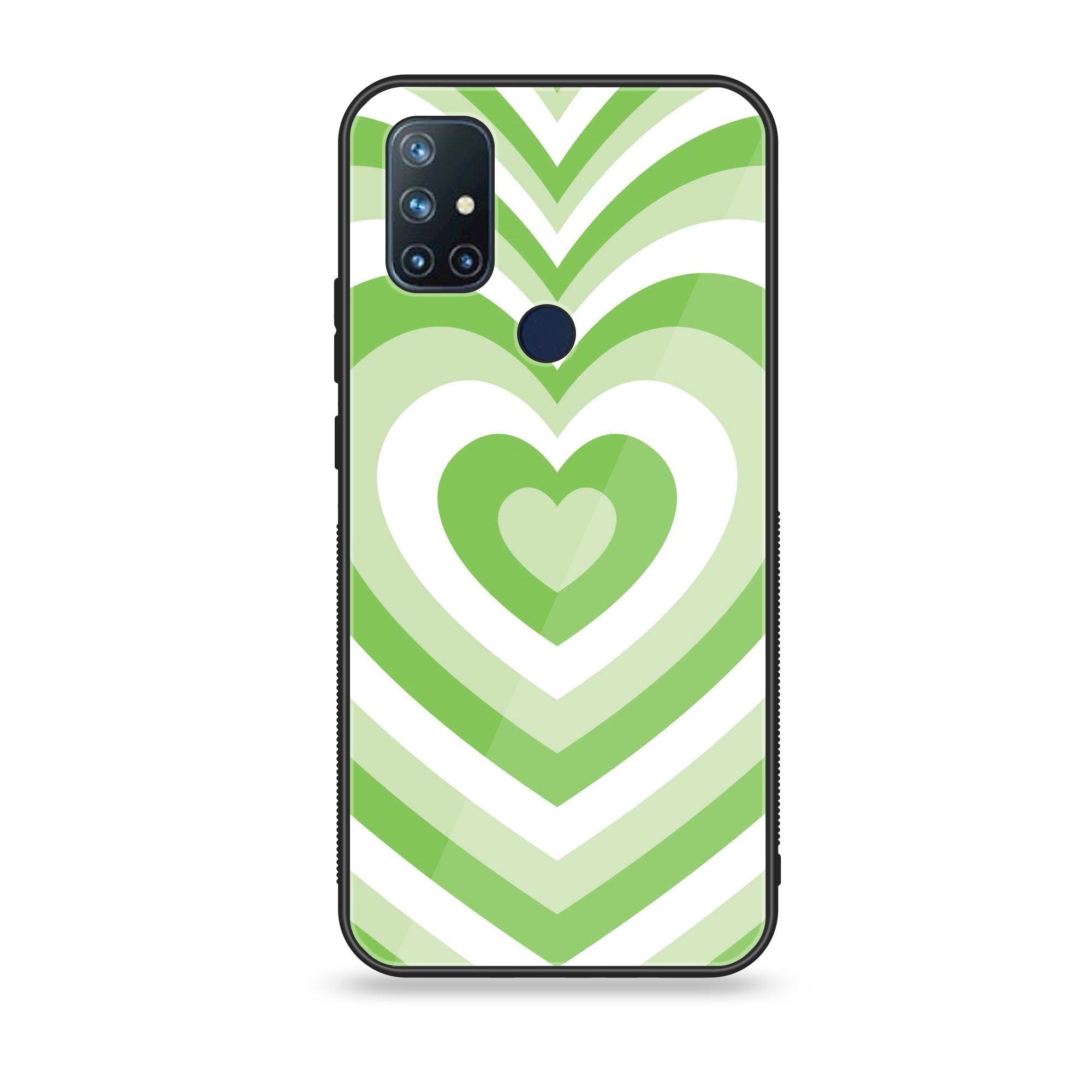 OnePlus Nord N10-Heart Beat Series - Premium Printed Glass soft Bumper shock Proof Case