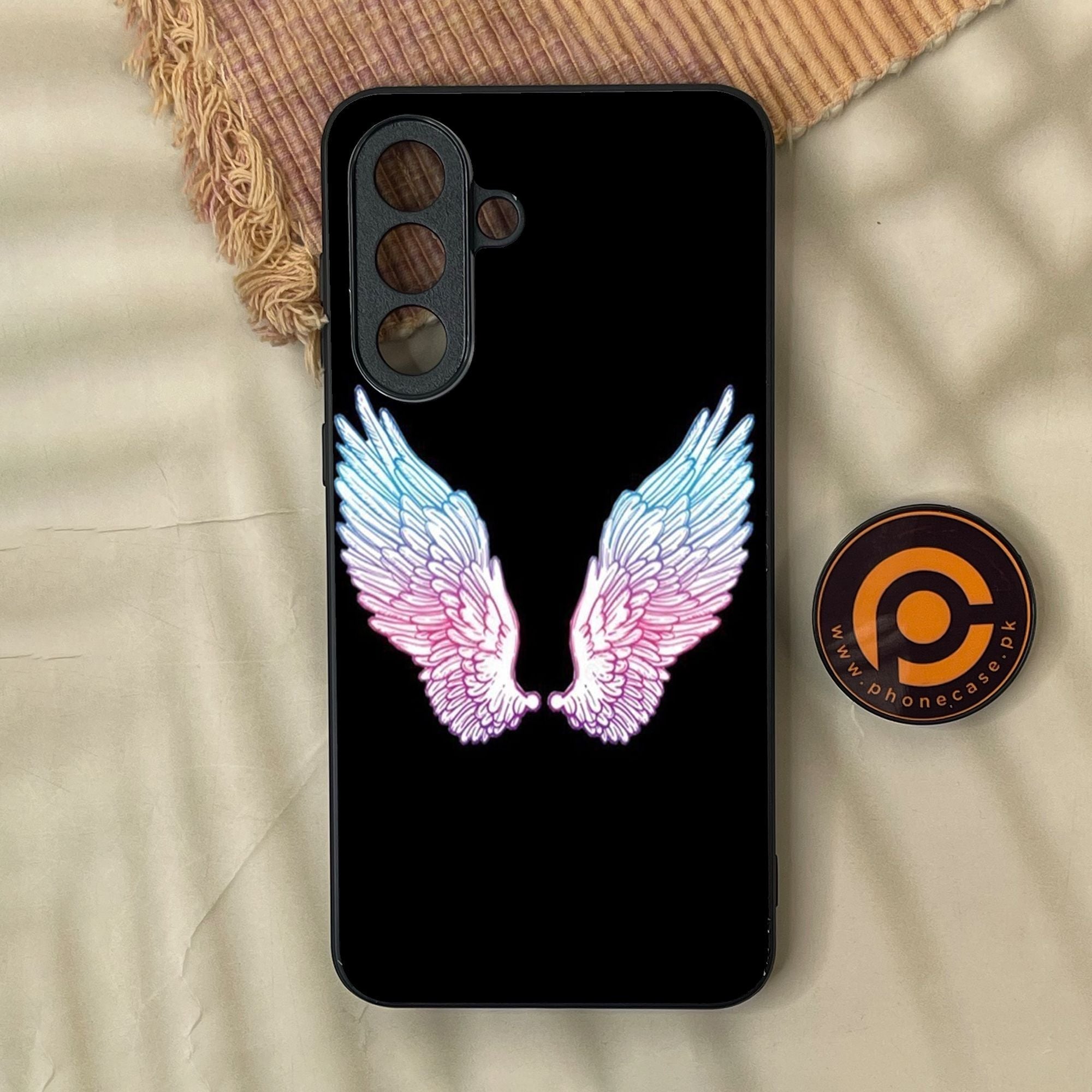 Samsung Galaxy A37 - Angel Wings Design 8 - Premium Metal Printed Soft Bumper Shock Proof Case