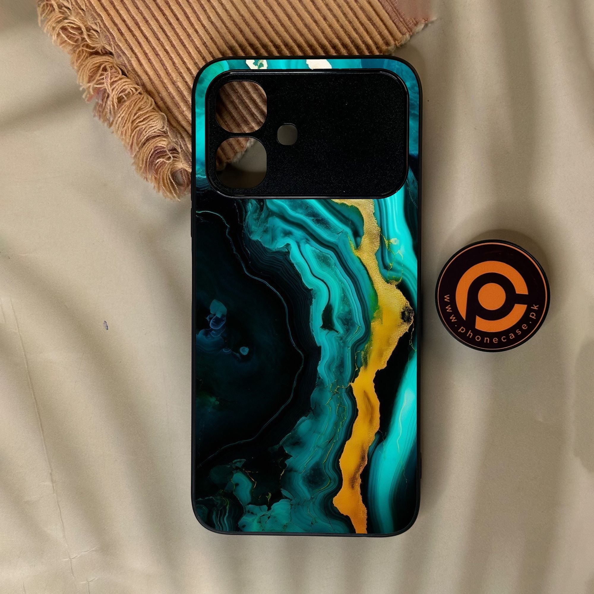 Infinix Smart 20 - Liquid 2.0 Design 6 - Premium Metal Printed Soft Bumper Shock Proof Case