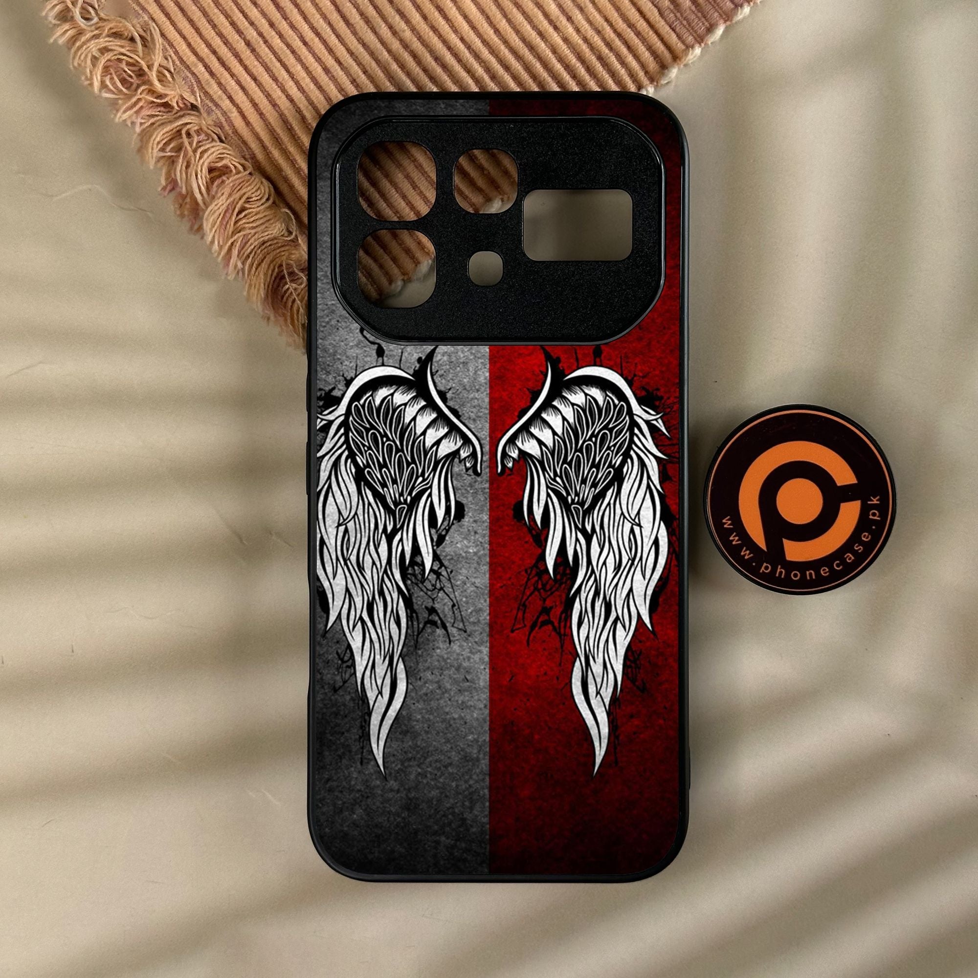 Infinix Note 60 - Angel Wings Design 2 - Premium Metal Printed Soft Bumper Shock Proof Case