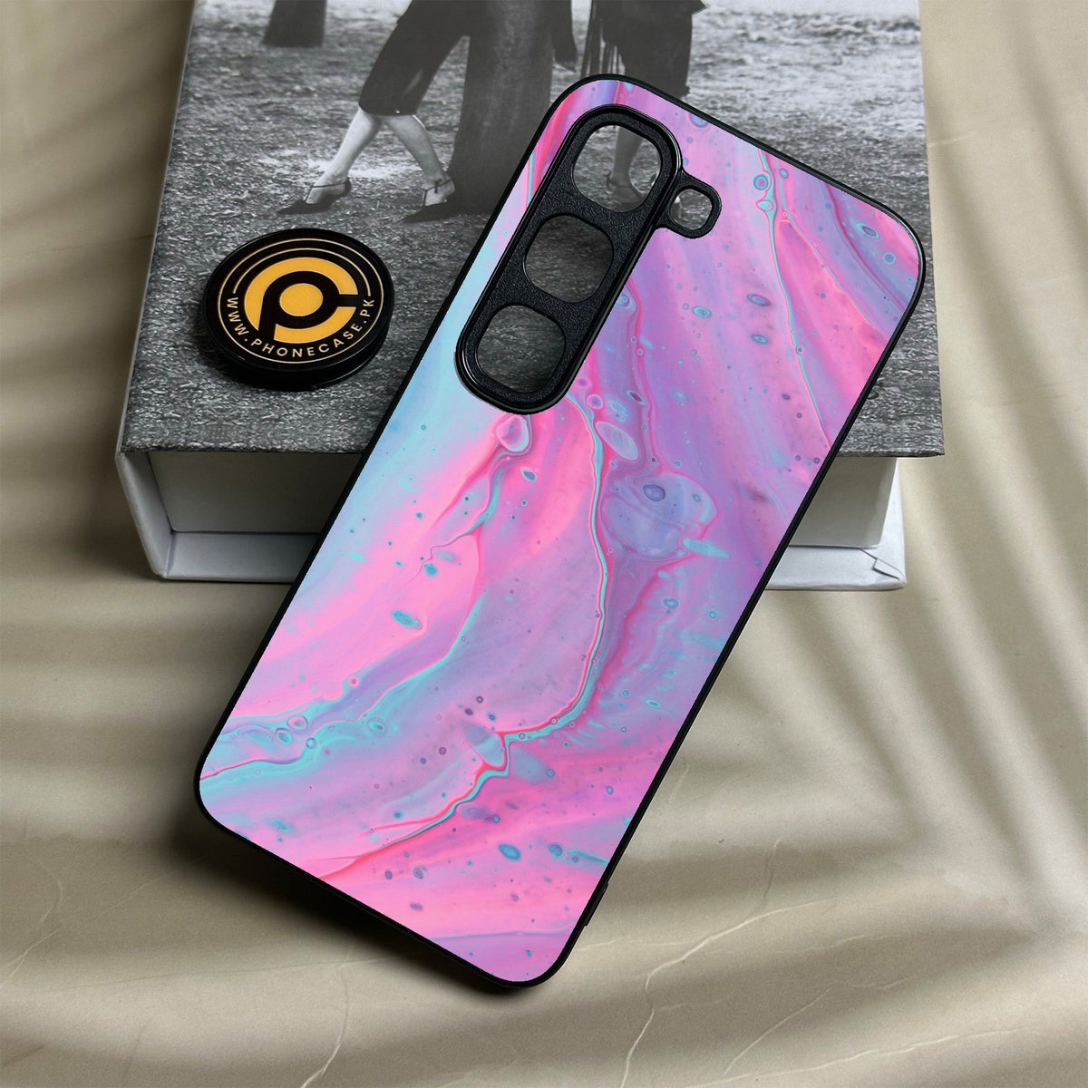 Infinix Hot 70 Pro - Pink Marble 2.0 Design 1 - Premium Metal Printed Soft Bumper Shock Proof Case