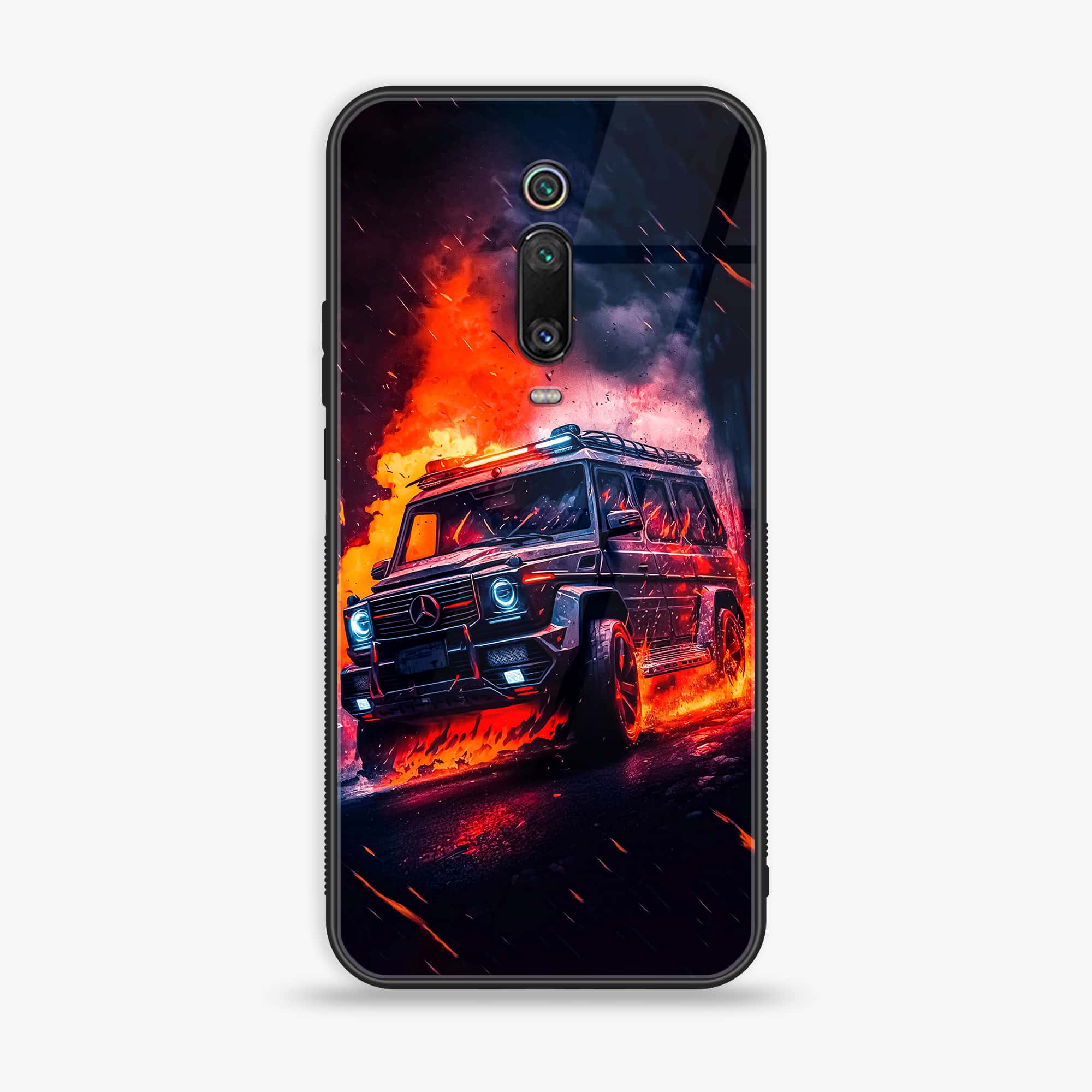 Xiaomi Mi 9T - Racing Series - Premium Printed Glass soft Bumper shock Proof Case