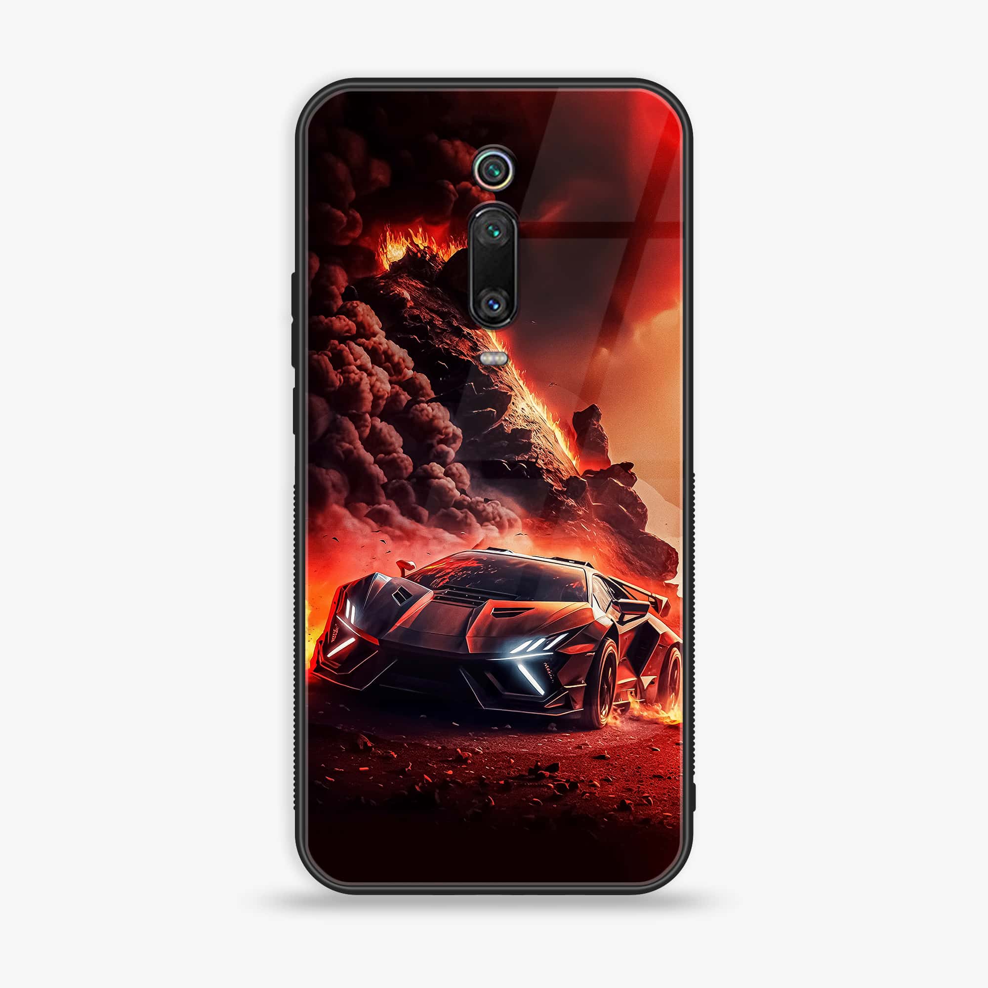 Xiaomi Mi 9T - Racing Series - Premium Printed Glass soft Bumper shock Proof Case